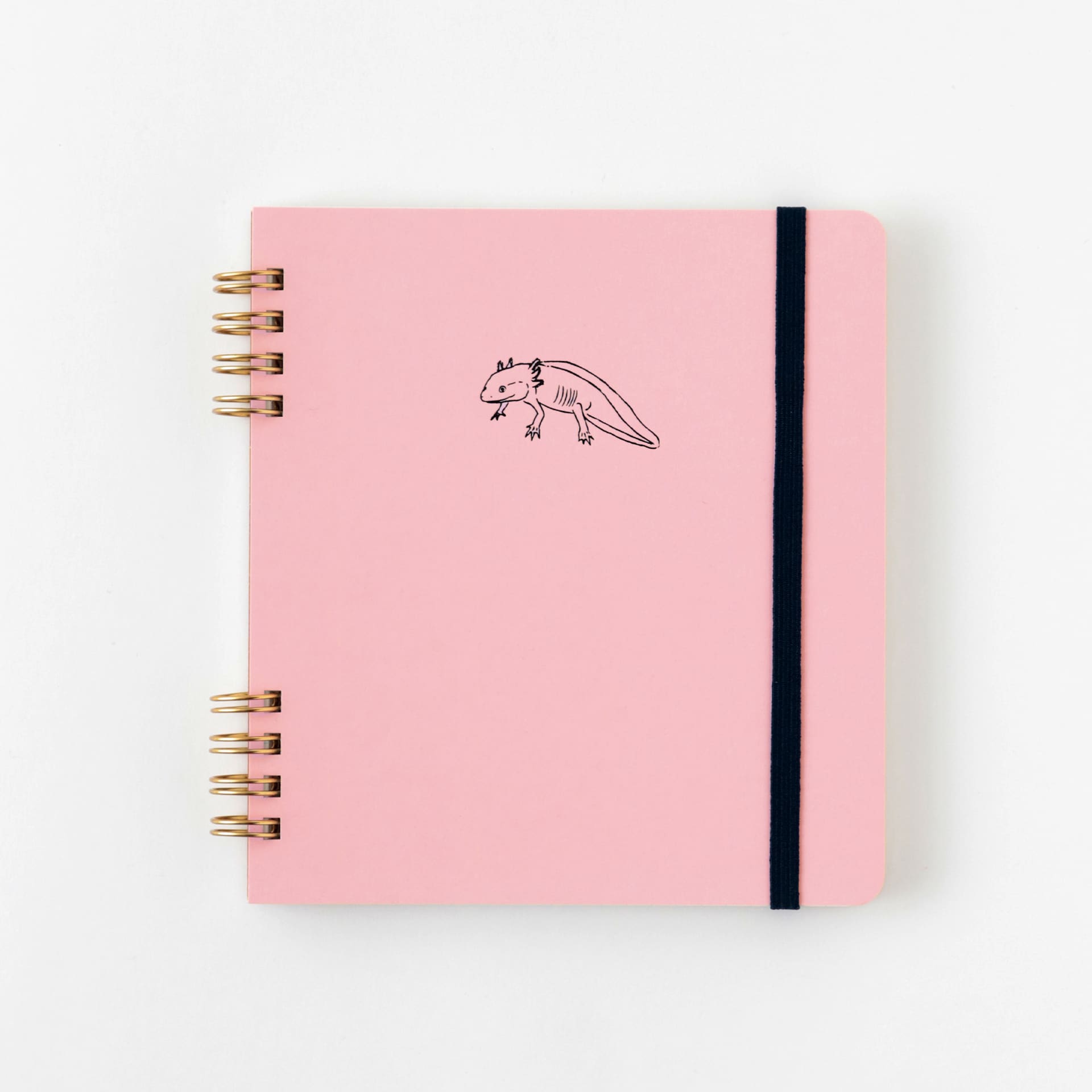 Green Flash Animal Spiral Notepad, Axolotl
