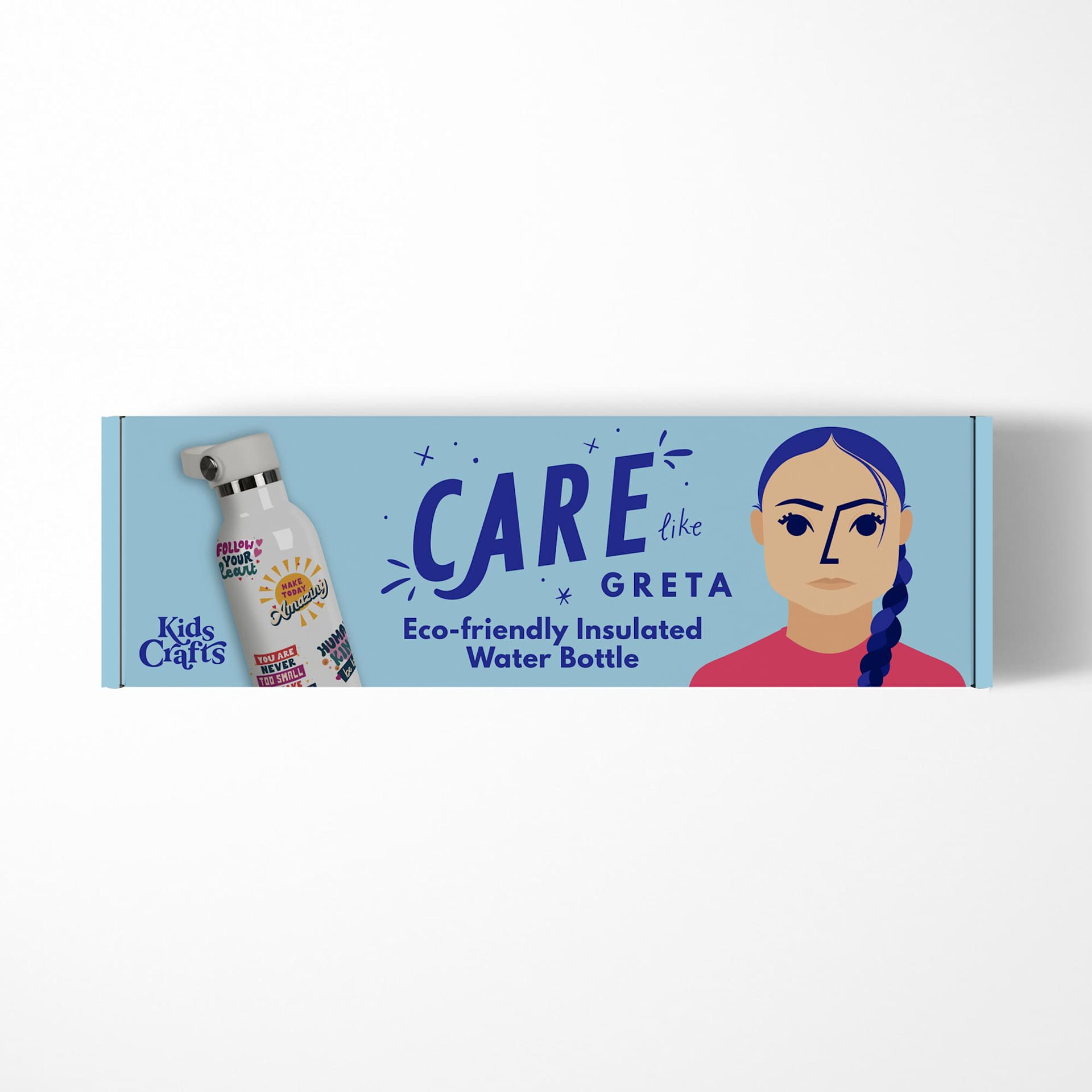 Kids Crafts Care Like Greta Waterbottle Sticker Kit