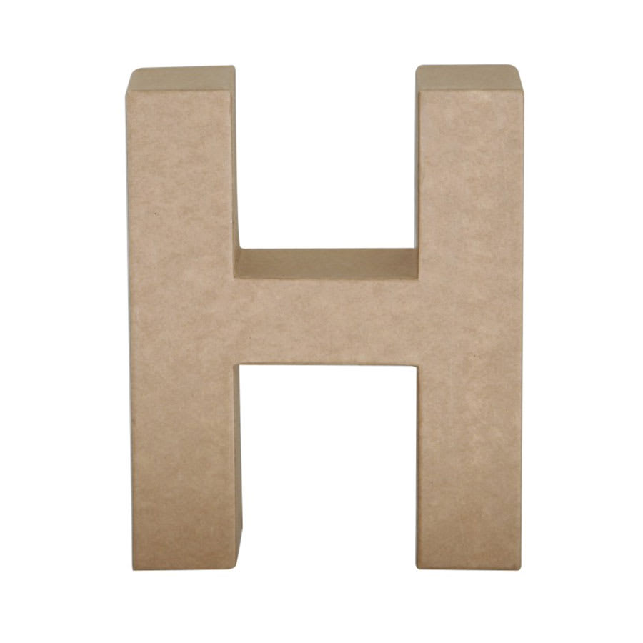Paper Mache Letters & Numbers, H