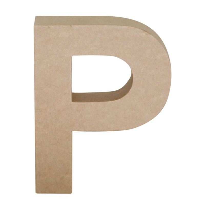 Paper Mache Letters & Numbers, P