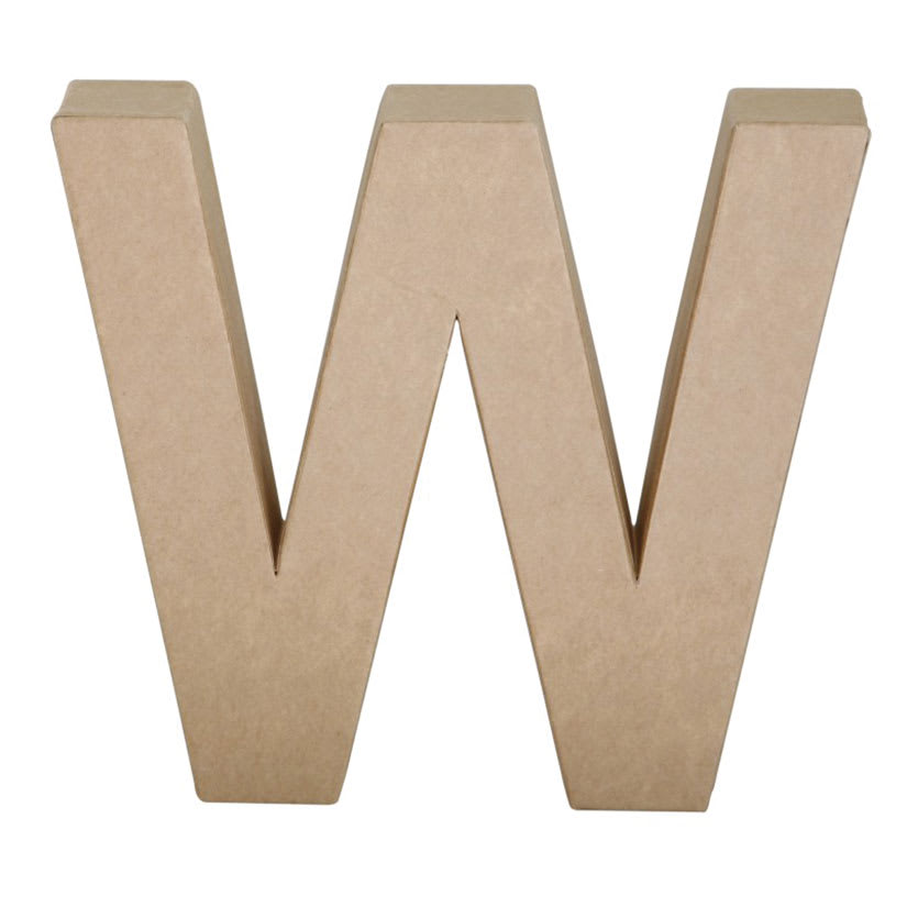 Paper Mache Letters & Numbers, W