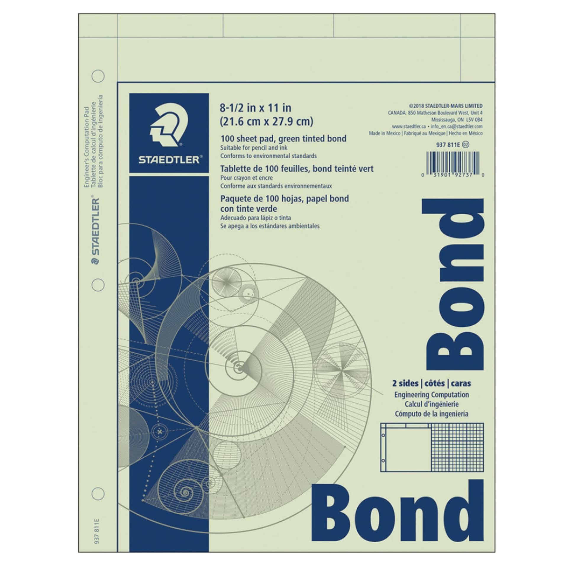 Staedtler Computation Pad, 5" x 5", Grid