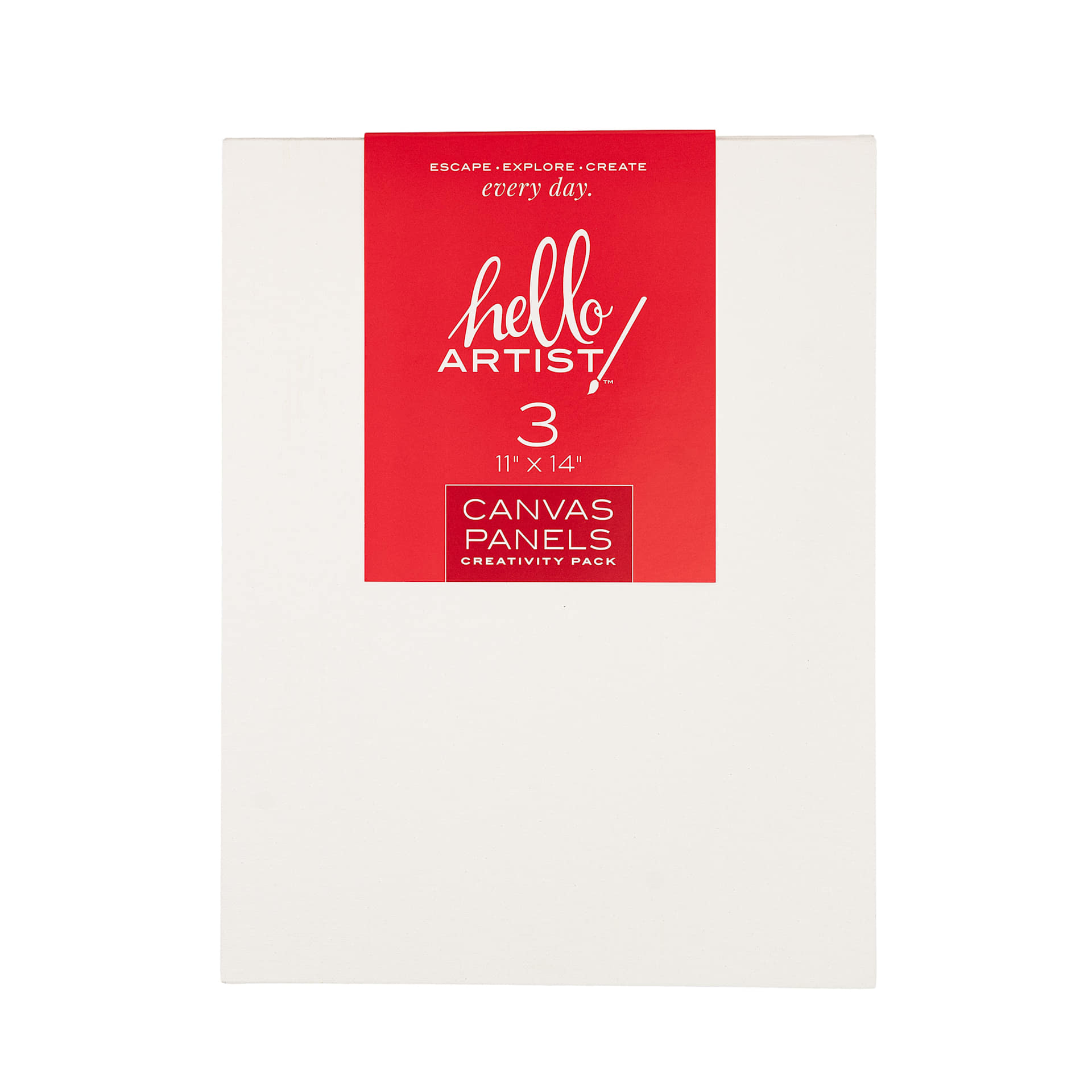 Hello, Artist! Canvas Panel, Pkg of 3, 11" x 14"
