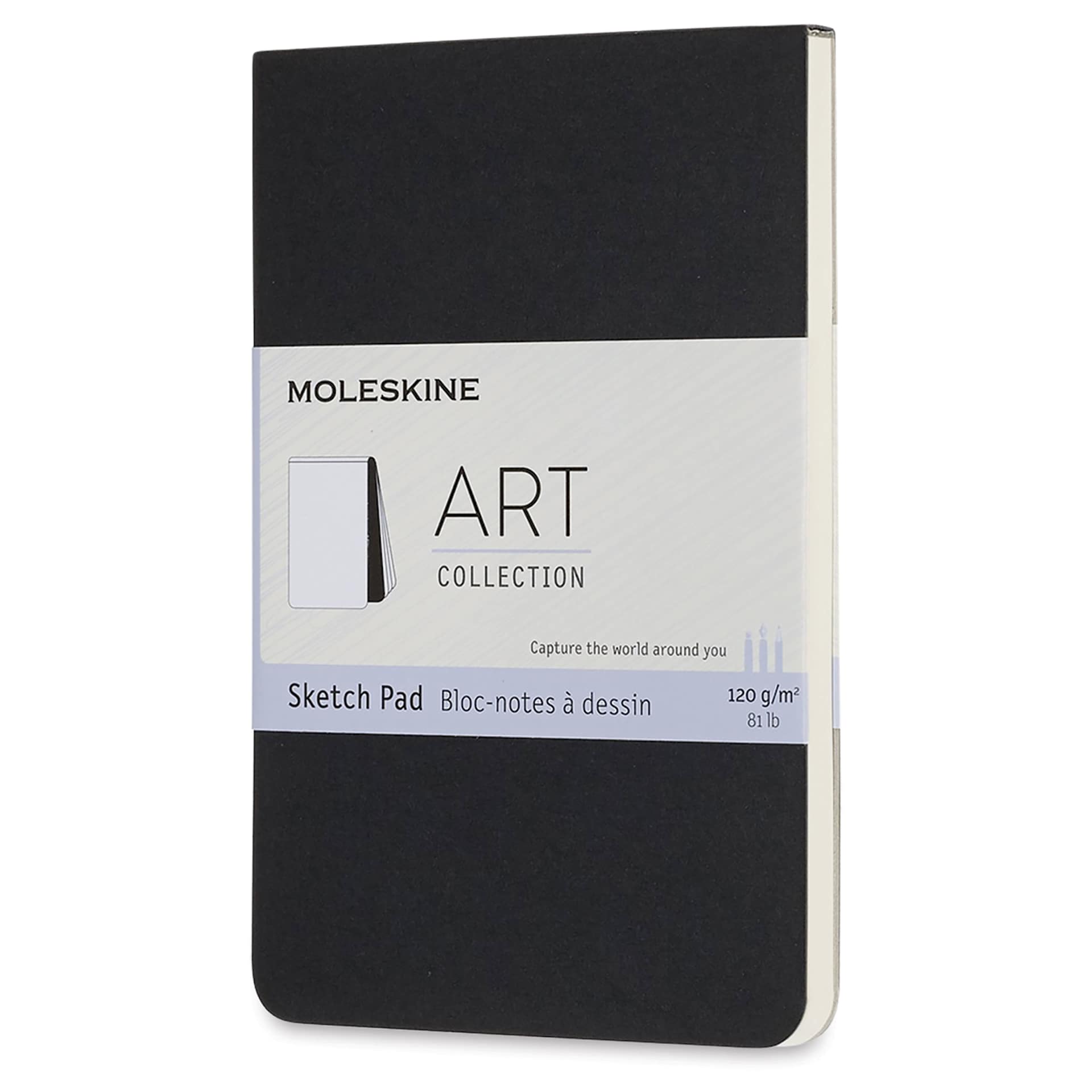 Moleskine Art Collection Sketch Pad - 3-1/2" x 5-1/2", Black, front