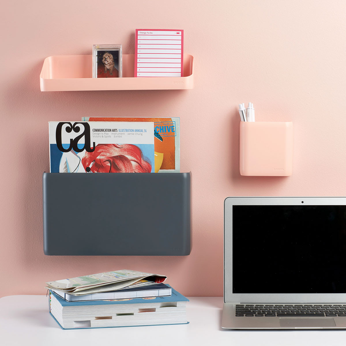 Poppin Wall Organization Markers and Cup