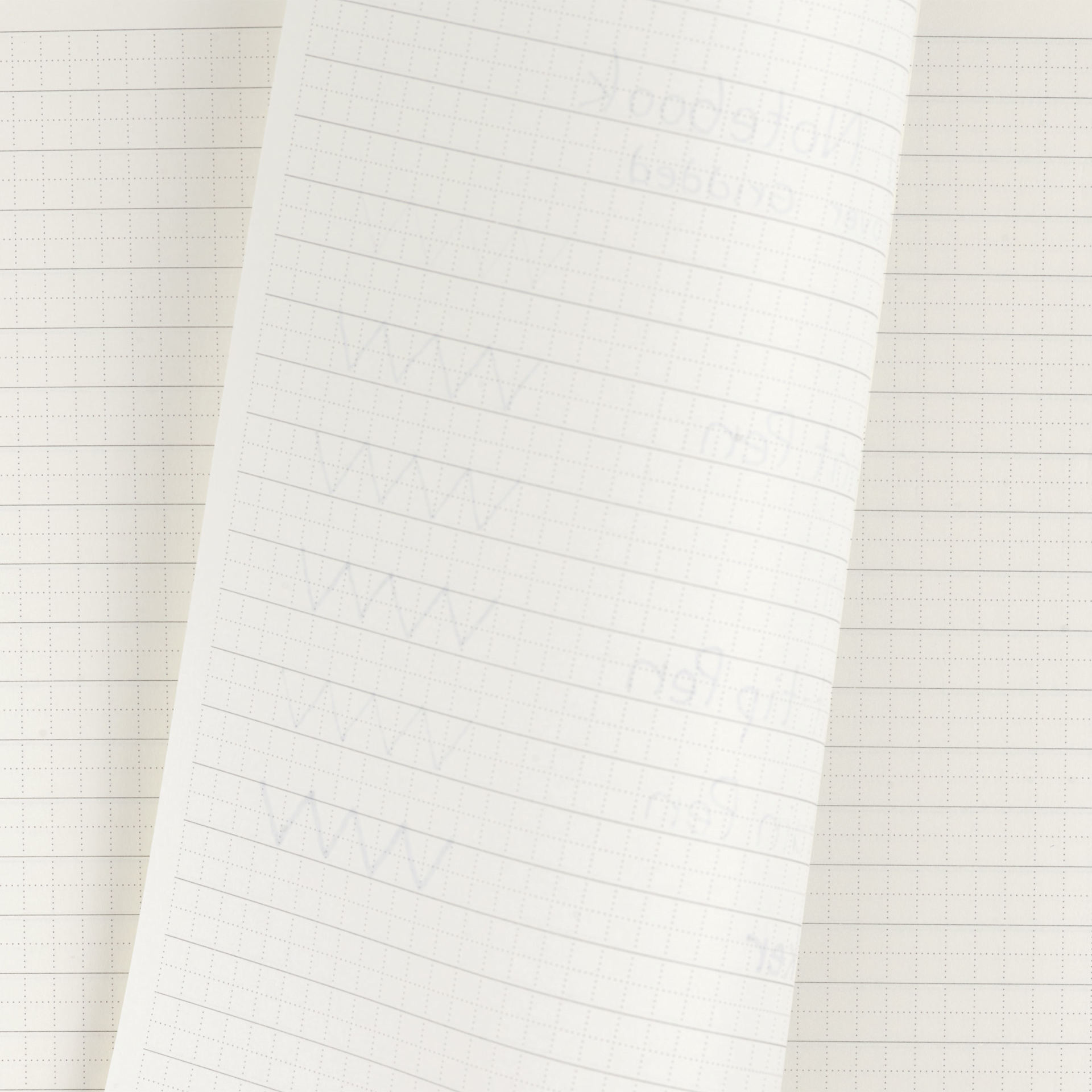 Lamy Softcover Notebooks, bleed of pen marks on grid paper