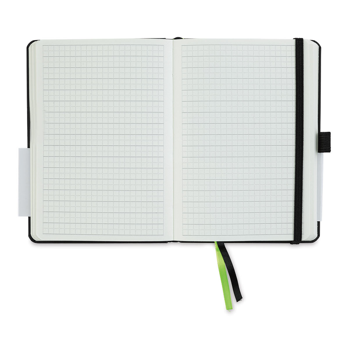 Lamy Softcover Notebook - Black, Dot-Grid-Rule, 5-3/4" x 4-1/8" (open to show paper)