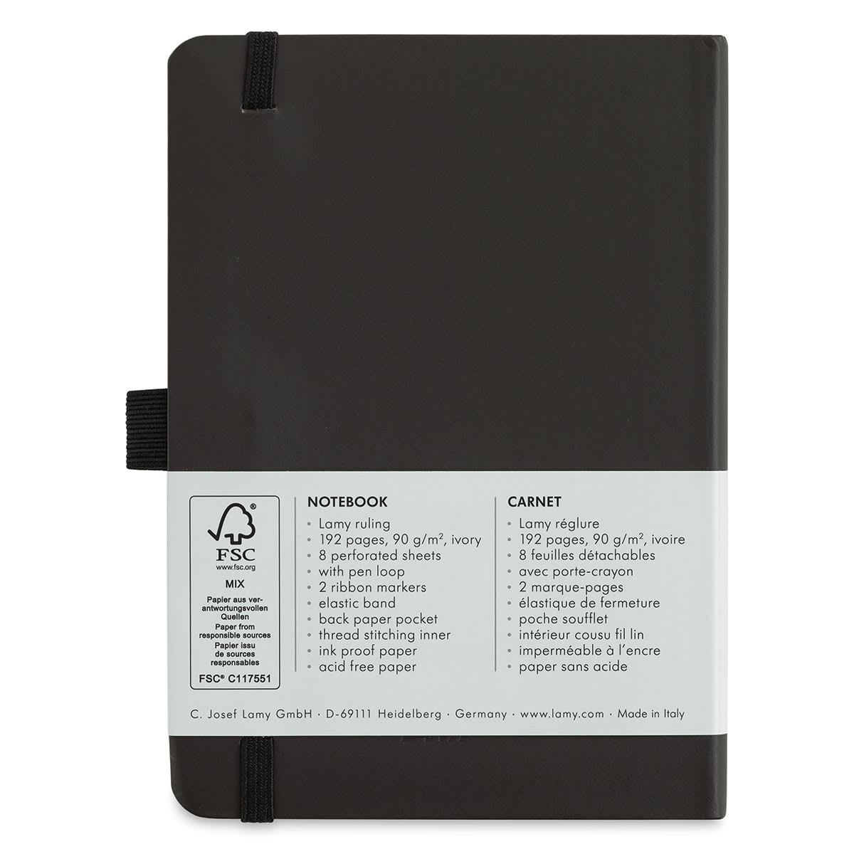 Lamy Softcover Notebook - Charcoal, Dot-Grid-Rule, 5-3/4" x 4-1/8" (back cover)