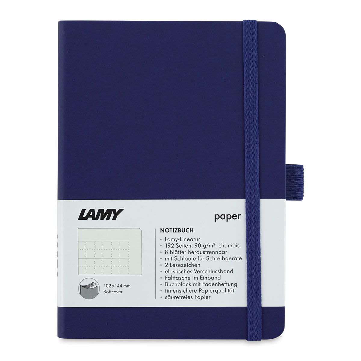 Lamy Softcover Notebook - Blue, Dot-Grid-Rule, 5-3/4" x 4-1/8" (front cover)