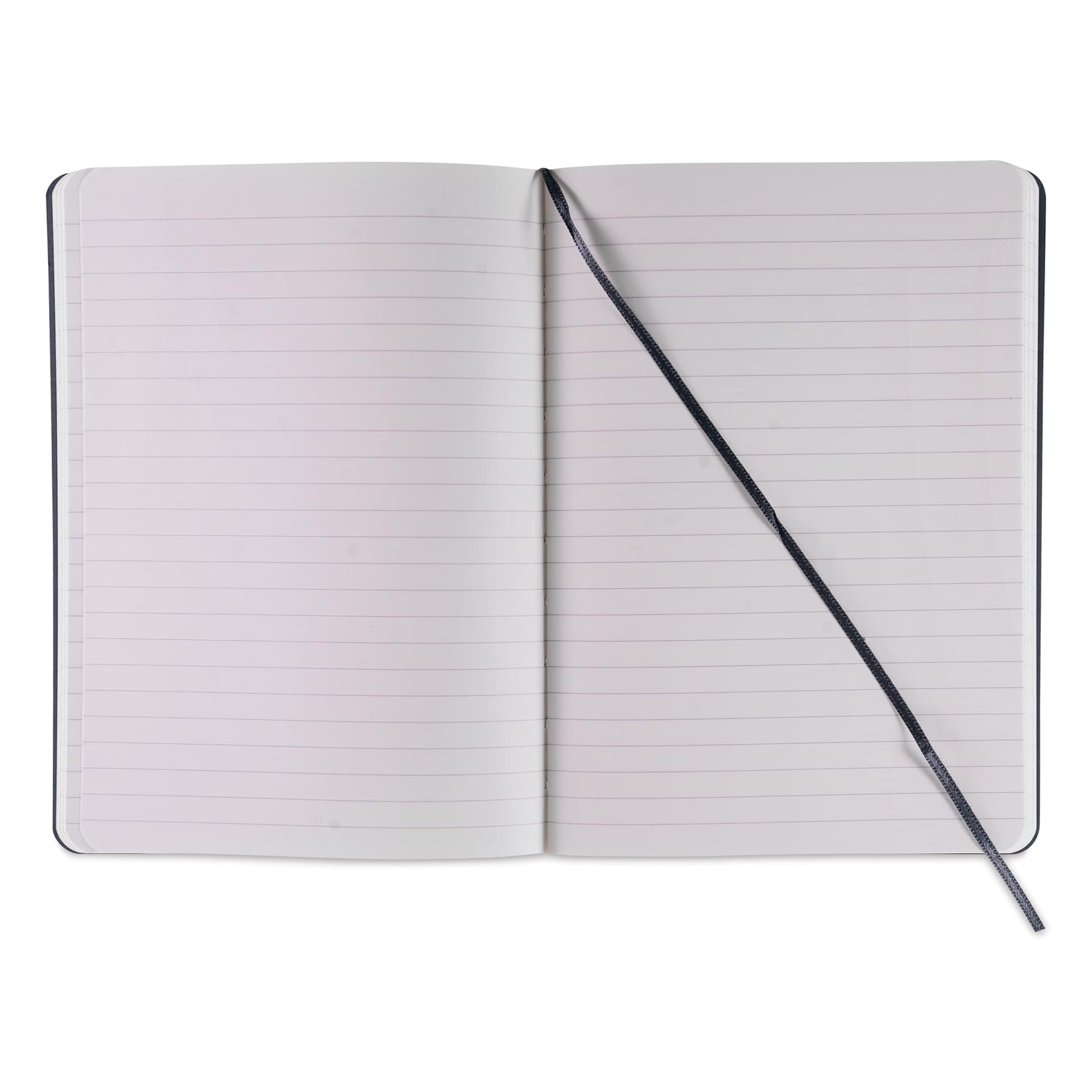 Fabriano Ispira Soft-Cover Notebook - Black, 5-4/5" x 8-1/4", Ruled, open