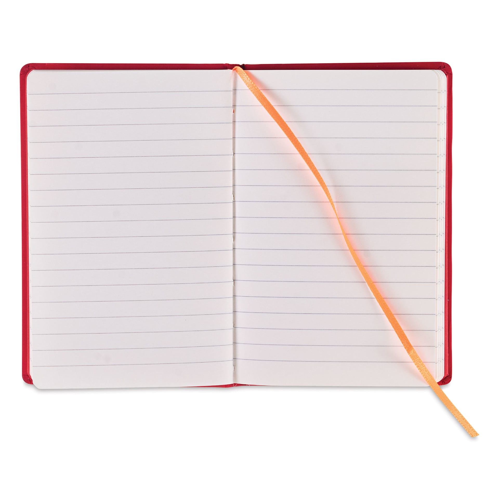 Fabriano Ispira Hard-Cover Notebook - Red, 3-1/2" x 5-1/2", Lined, open
