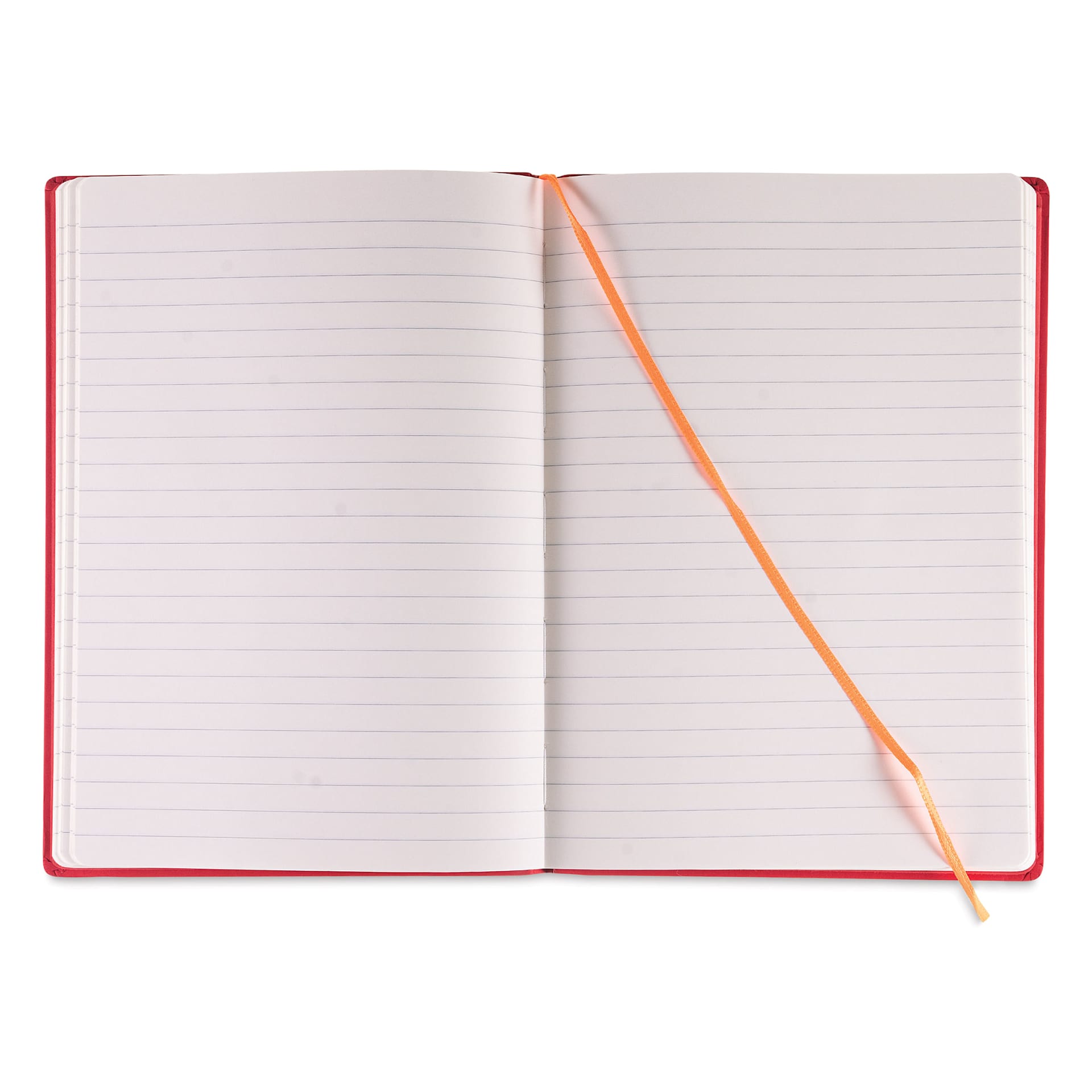 Fabriano Ispira Hard-Cover Notebook - Red, 5-4/5" x 8-1/4", Lined, open