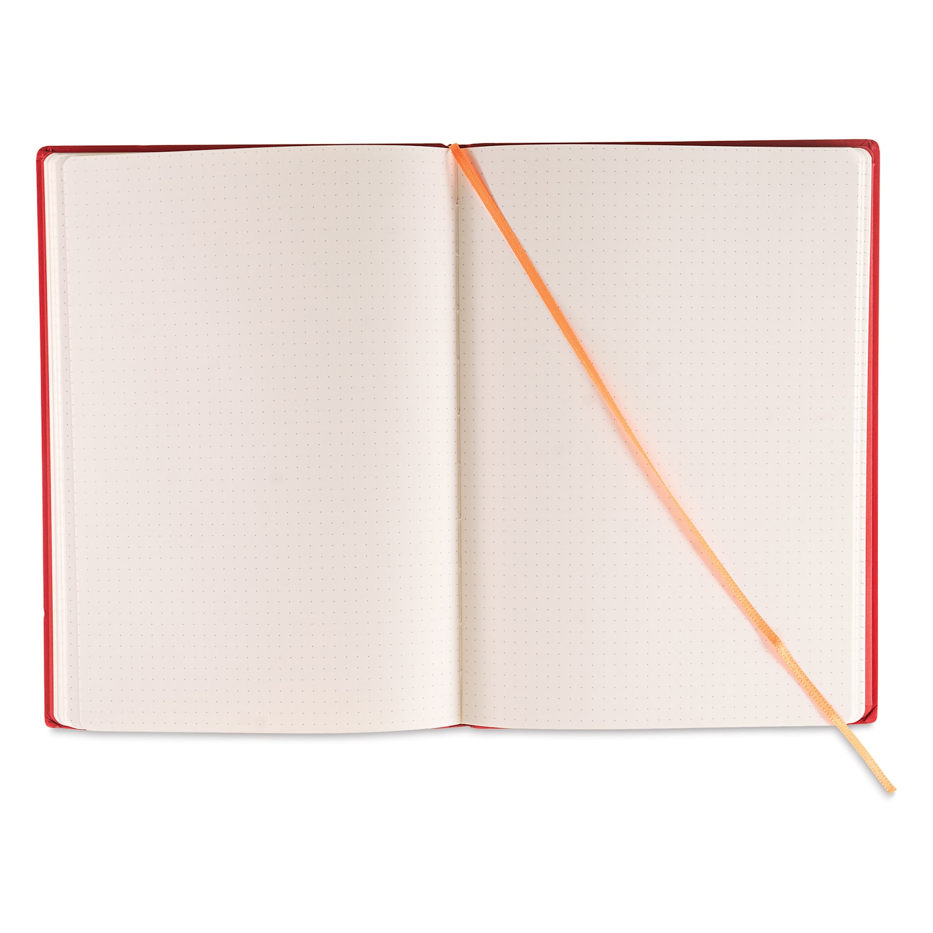 Fabriano Ispira Hard-Cover Notebook - Red, 5-4/5" x 8-1/4", Dot Grid, open