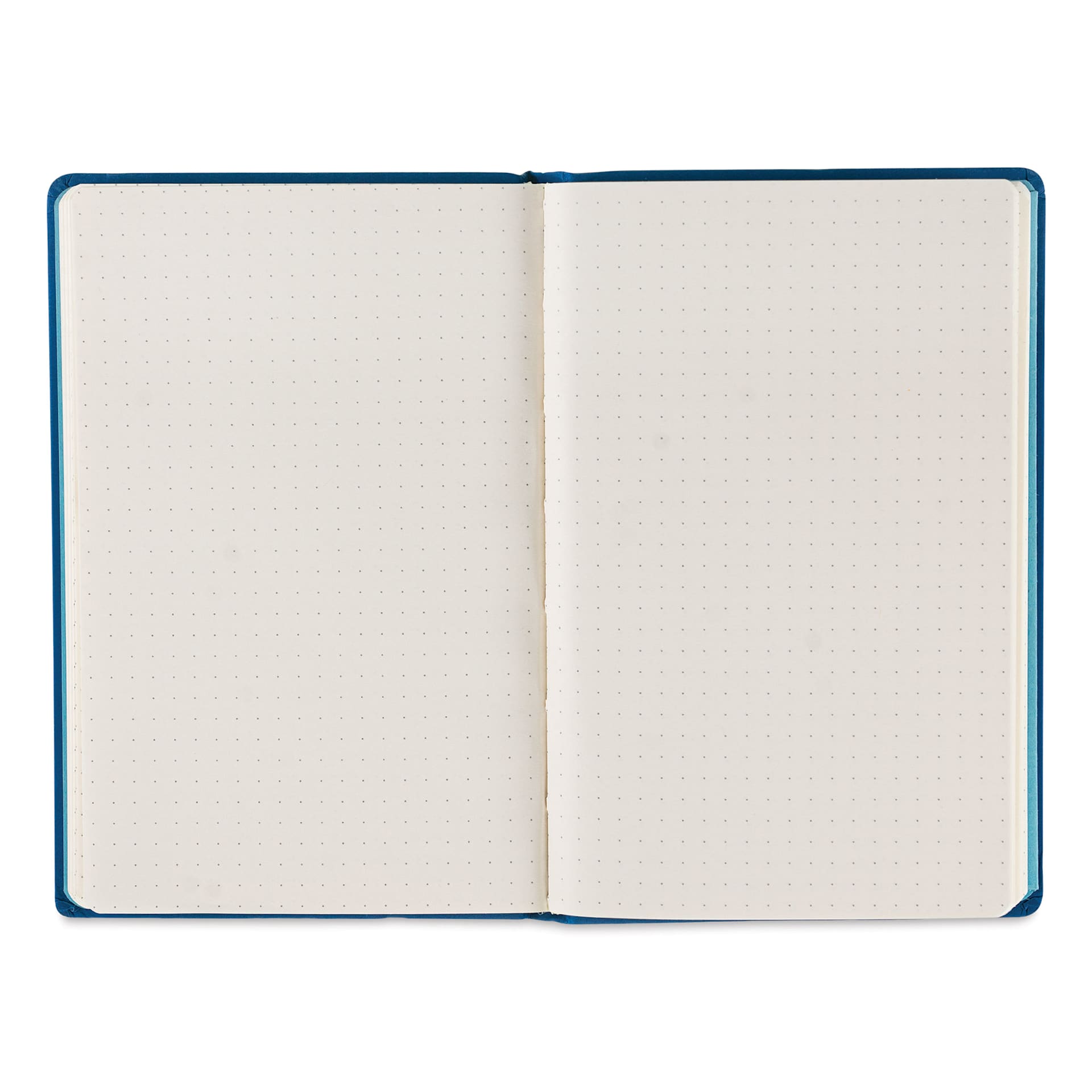 Fabriano Ispira Hard-Cover Notebook - Blue, 3-1/2" x 5-1/2", Dot Grid, open
