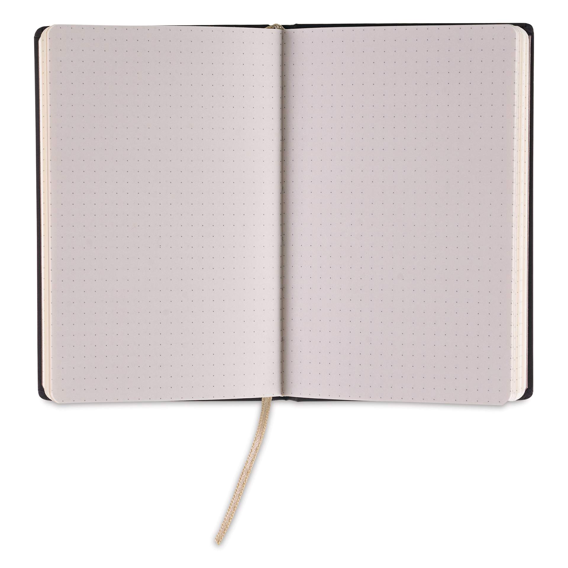 Fabriano Ispira Hard-Cover Notebook - Brown, 3-1/2" x 5-1/2", Dot Grid, open