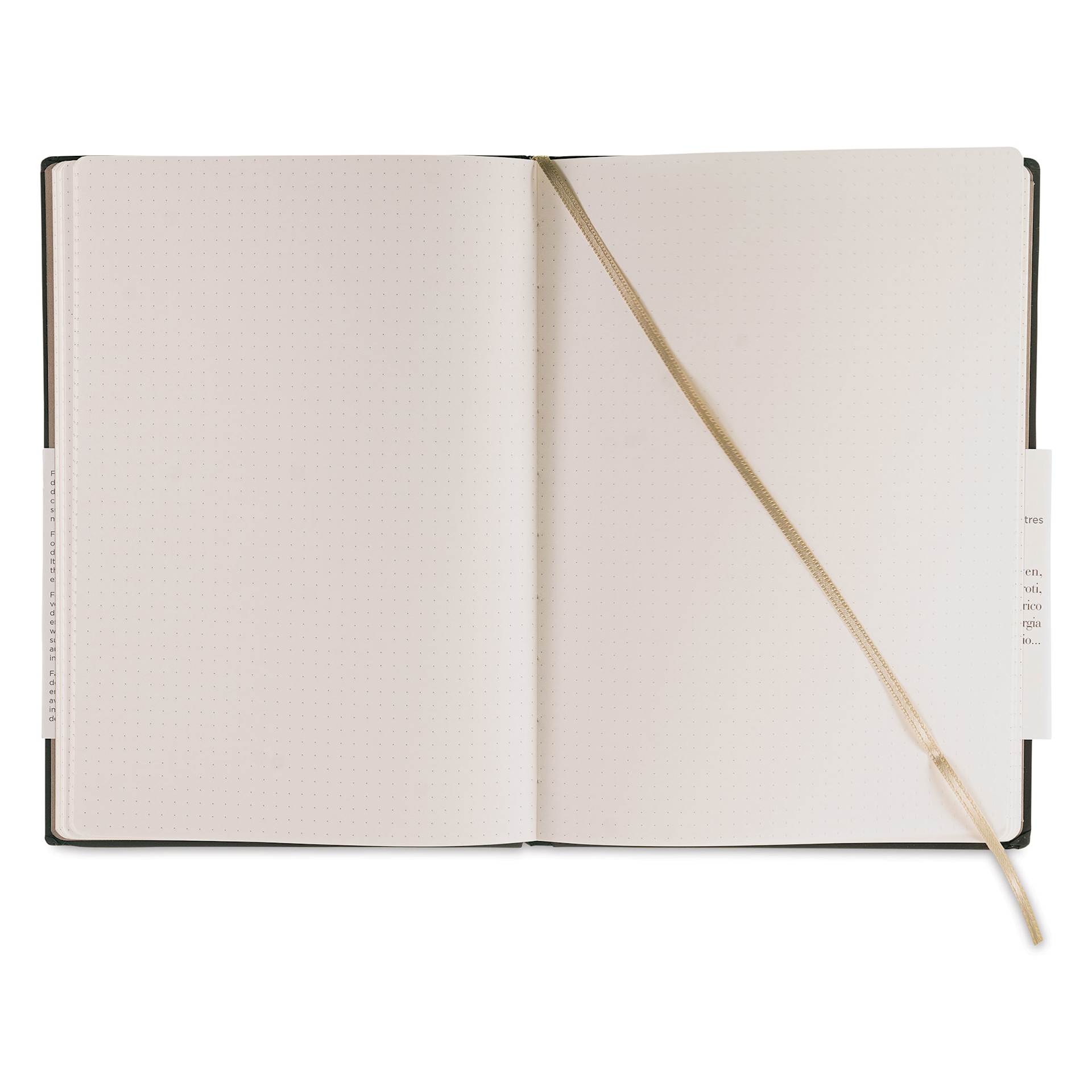Fabriano Ispira Hard-Cover Notebook - Brown, 5-4/5" x 8-1/4", Dot Grid, open