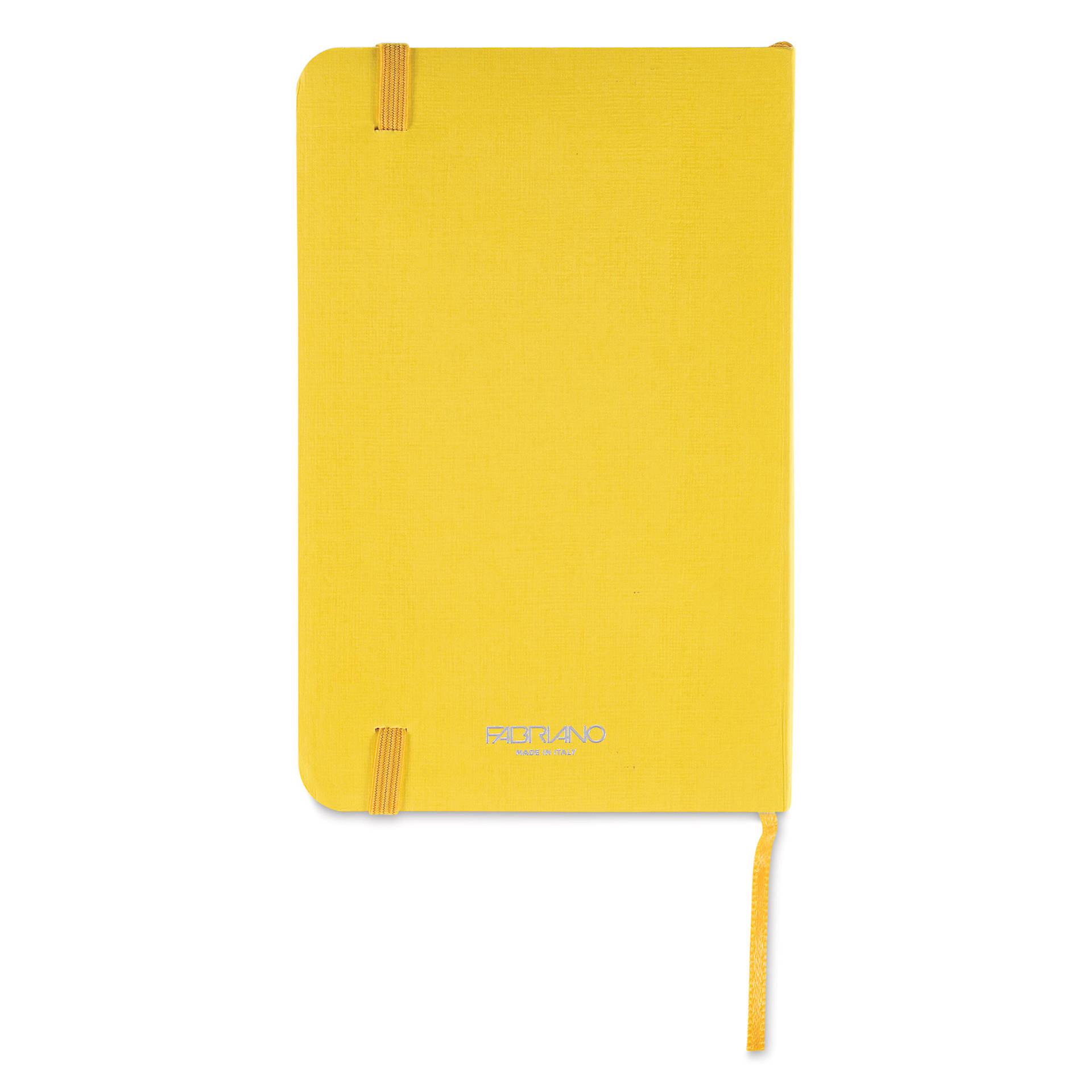 Fabriano EcoQua Plus Stitch-Bound Notebook - Yellow, 3-1/2" x 5-1/2", Grid, back cover