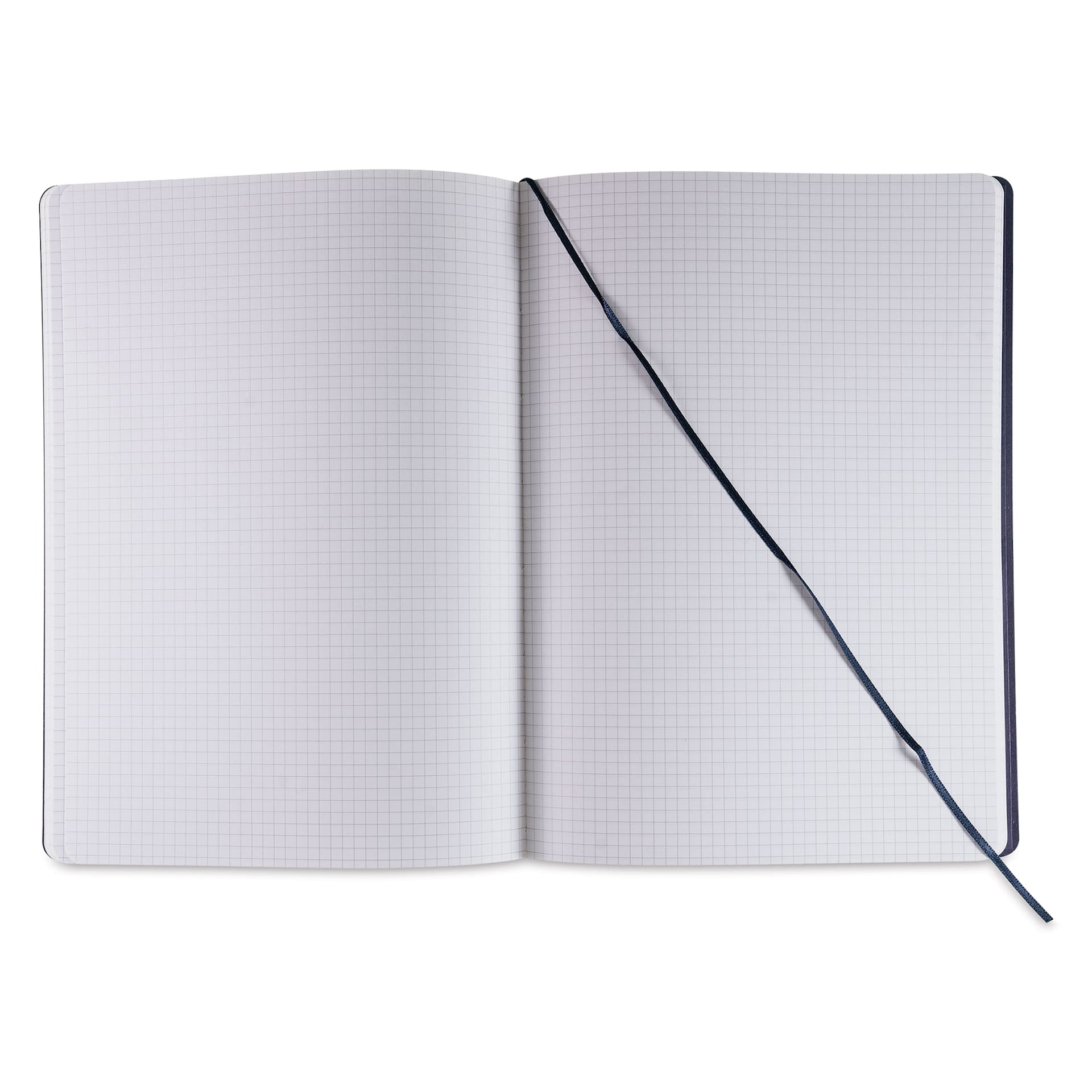 Fabriano EcoQua Plus Stitch-Bound Notebook - Wine, 8-1/4" x 11-3/4", Grid, open