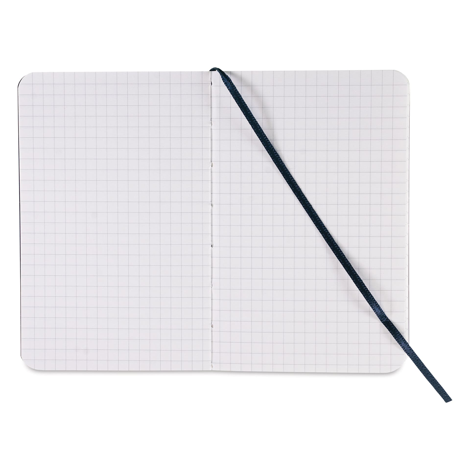Fabriano EcoQua Plus Stitch-Bound Notebook - Wine, 3-1/2" x 5-1/2", Grid, open