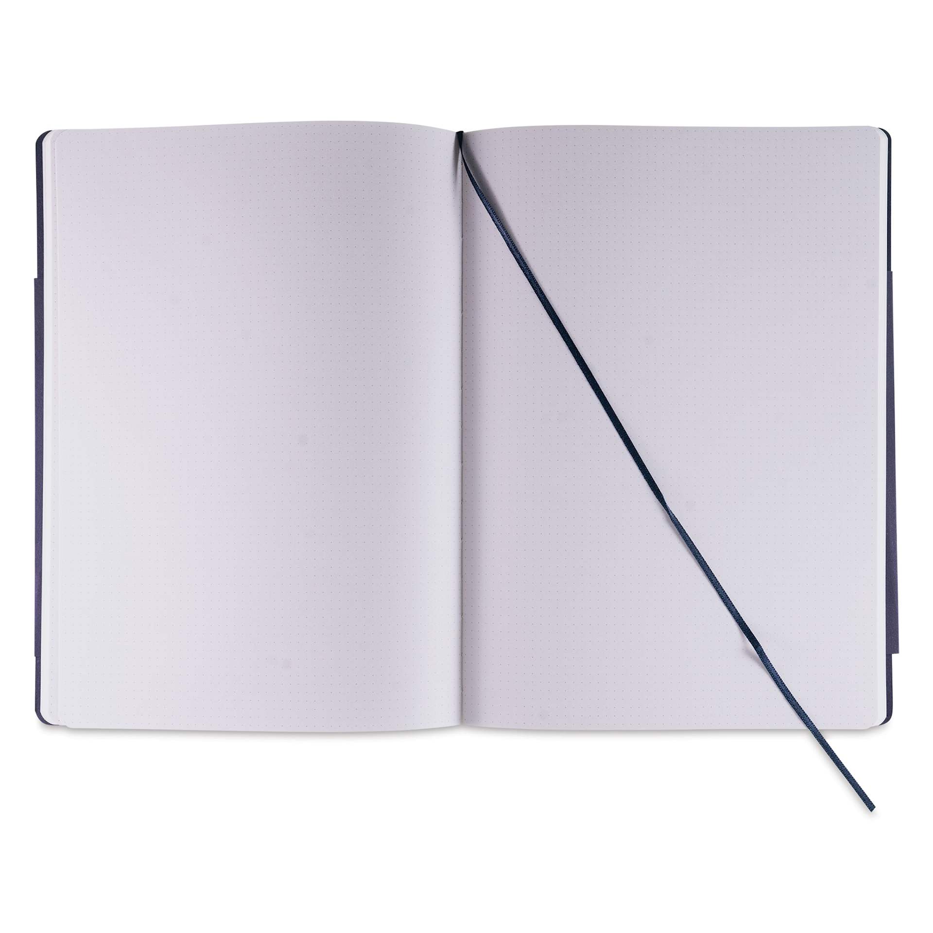Fabriano EcoQua Plus Stitch-Bound Notebook - Wine, 8-1/4" x 11-3/4", Dot Grid, open