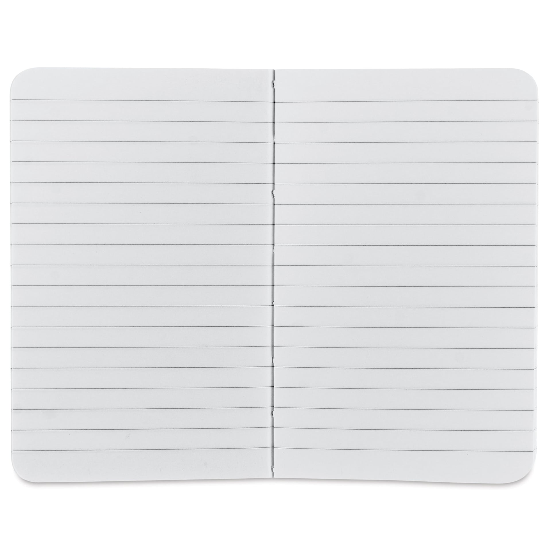 Fabriano Ecoqua Plus Fabric-Bound Notebook - Grey, 3-1/2" x 5-1/2", Lined, open