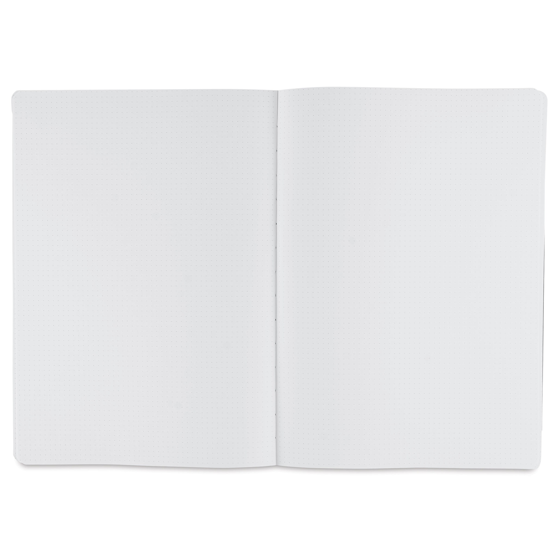 Fabriano Ecoqua Plus Fabric-Bound Notebook - Red, 8-1/4" x 11-7/10", Dot Grid, open