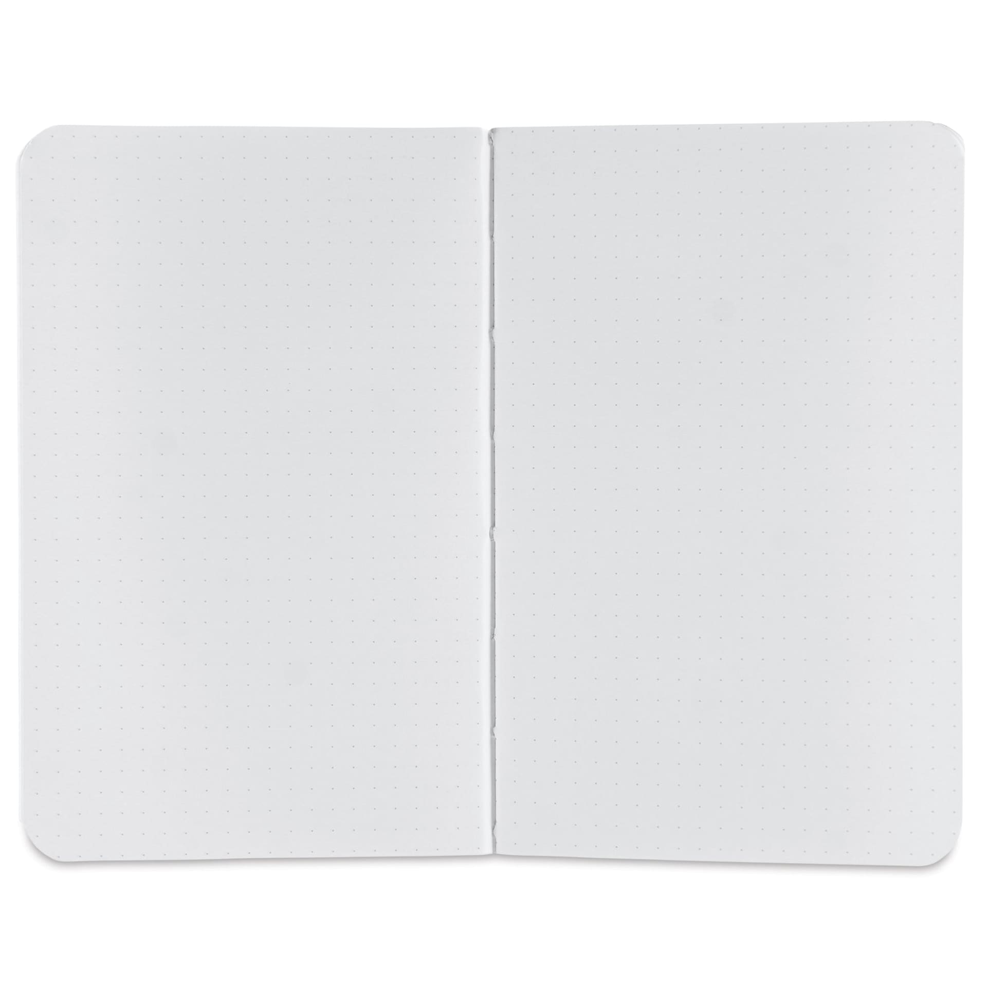 Fabriano Ecoqua Plus Fabric-Bound Notebook - Red, 3-1/2" x 5-1/2", Dot Grid, open
