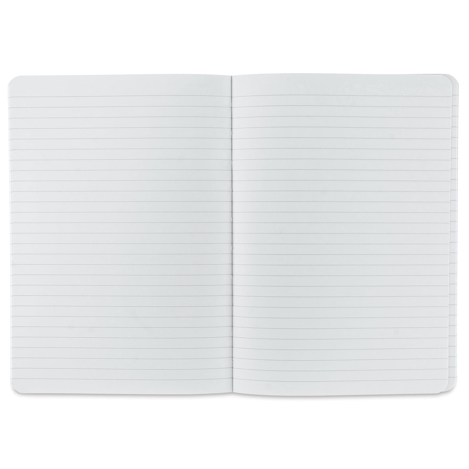 Fabriano Ecoqua Plus Fabric-Bound Notebook - Red, 5-4/5" x 8-1/4", Lined, open