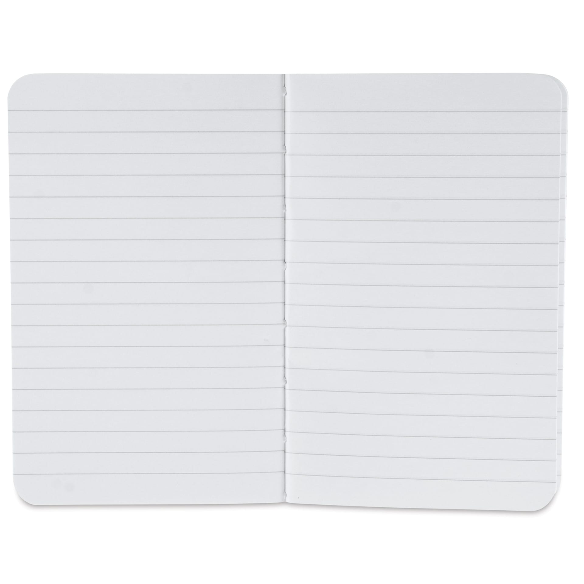 Fabriano Ecoqua Plus Fabric-Bound Notebook - Yellow, 3-1/2" x 5-1/2", Lined, open