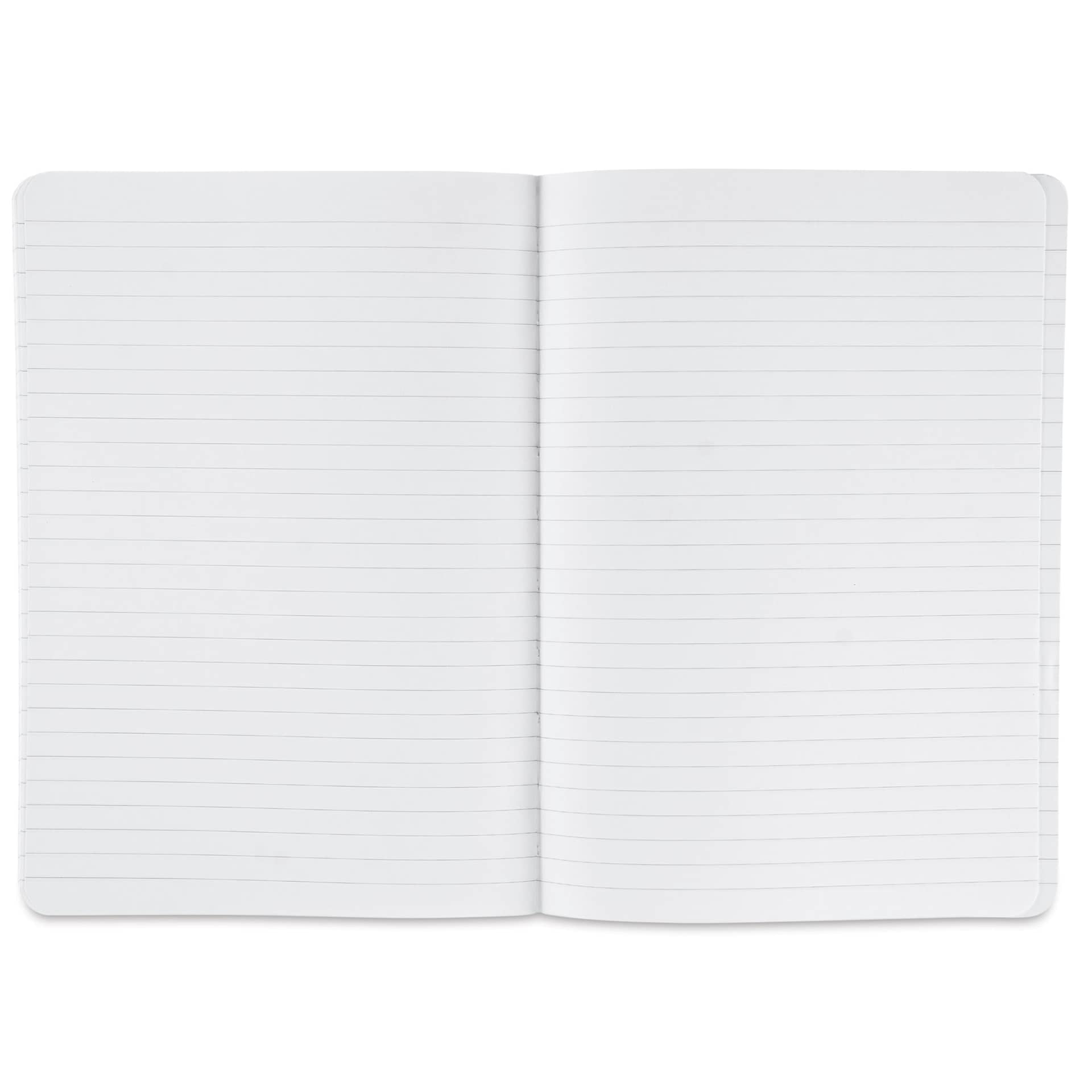 Fabriano Ecoqua Plus Fabric-Bound Notebook - Yellow, 5-4/5" x 8-1/4", Lined, open