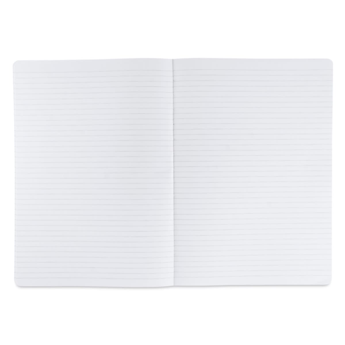 Fabriano Ecoqua Plus Fabric-Bound Notebook - Navy, 8-1/4" x 11-7/10", Lined, open