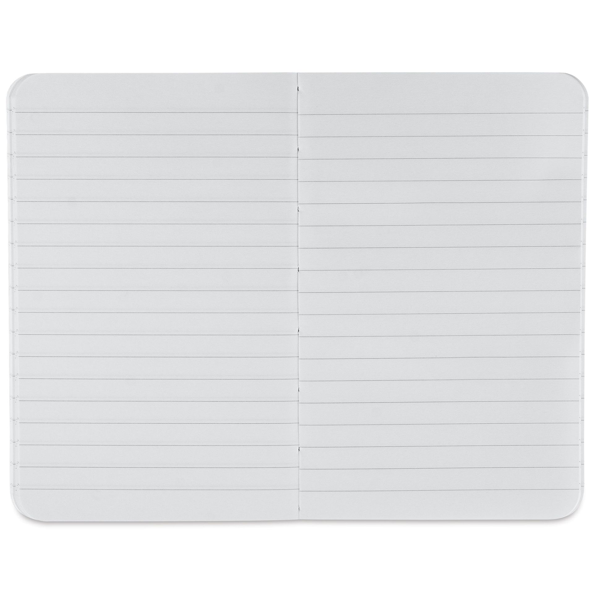 Fabriano Ecoqua Plus Fabric-Bound Notebook - Navy, 3-1/2" x 5-1/2", Lined, open