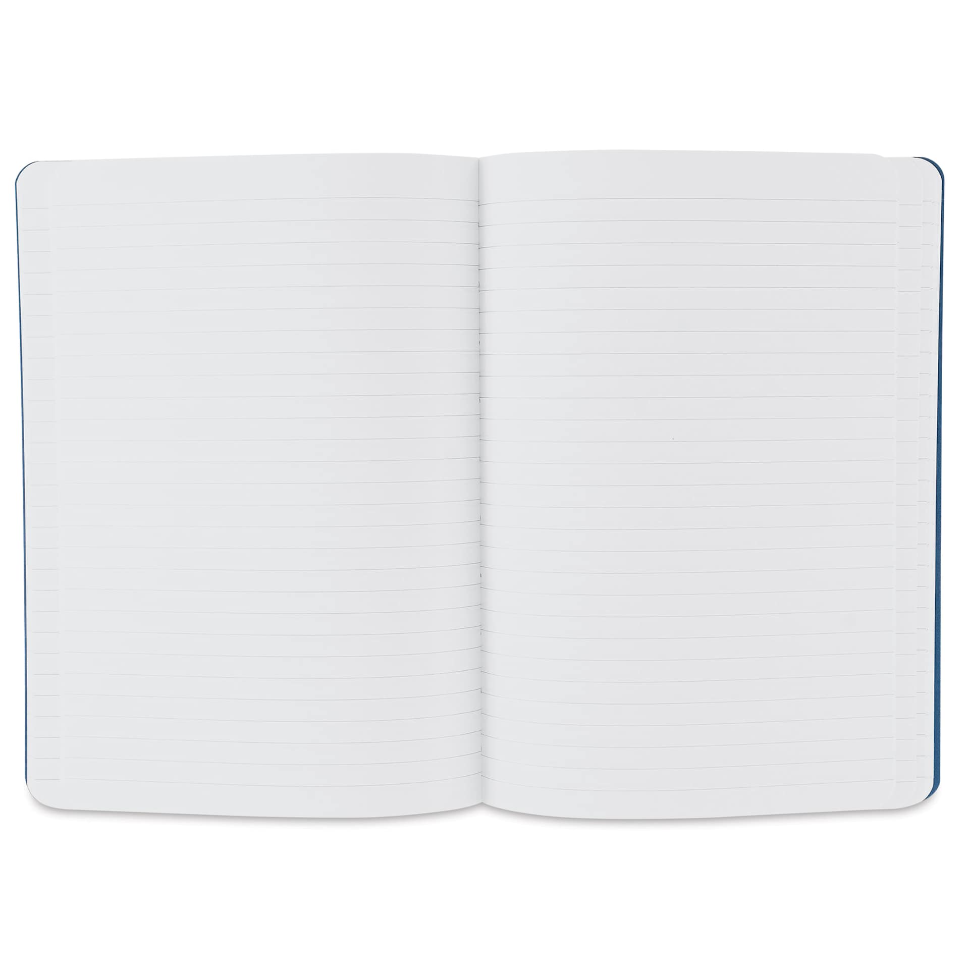 Fabriano Ecoqua Plus Fabric-Bound Notebook - Navy, 5-4/5" x 8-1/4", Lined, open