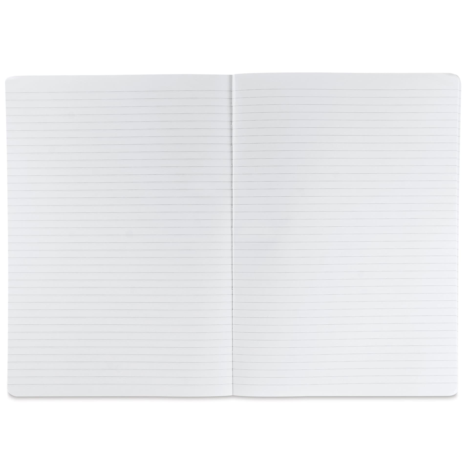 Fabriano Ecoqua Plus Fabric-Bound Notebook - Turquoise, 8-1/4" x 11-7/10", Lined, open