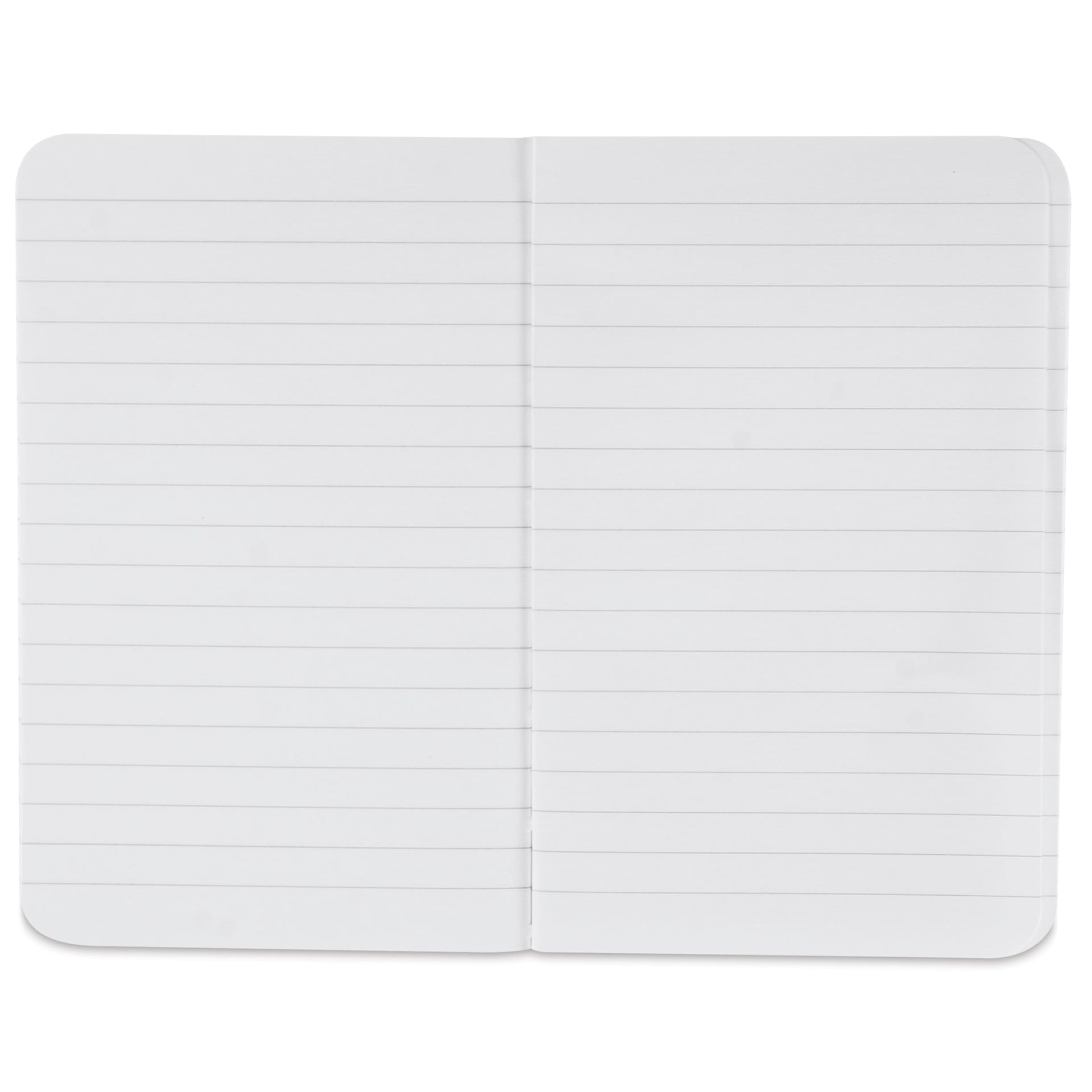 Fabriano Ecoqua Plus Fabric-Bound Notebook - Turquoise, 3-1/2" x 5-1/2", Lined, open