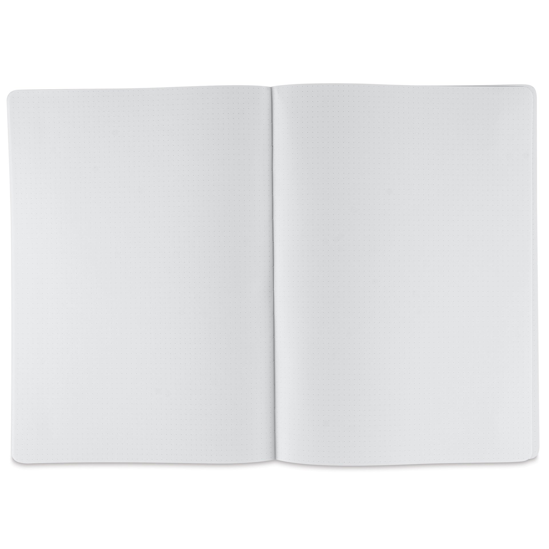 Fabriano Ecoqua Plus Fabric-Bound Notebook - Wine, 8-1/4" x 11-7/10", Dot Grid, open
