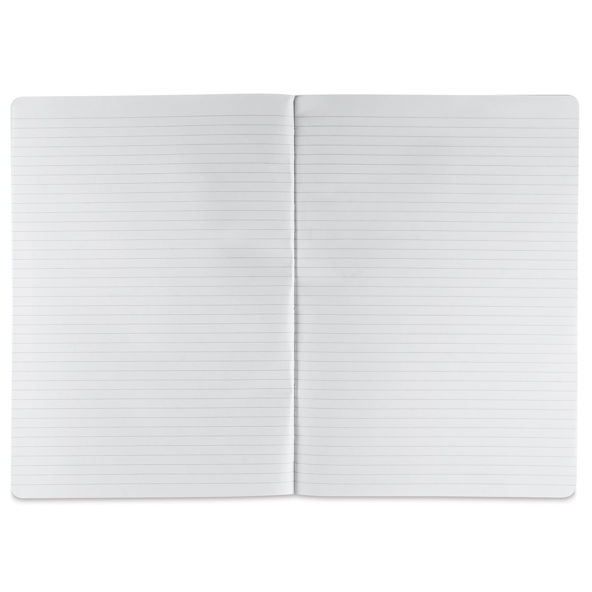 Fabriano Ecoqua Plus Fabric-Bound Notebook - Lime, 8-1/4" x 11-7/10", Lined, open