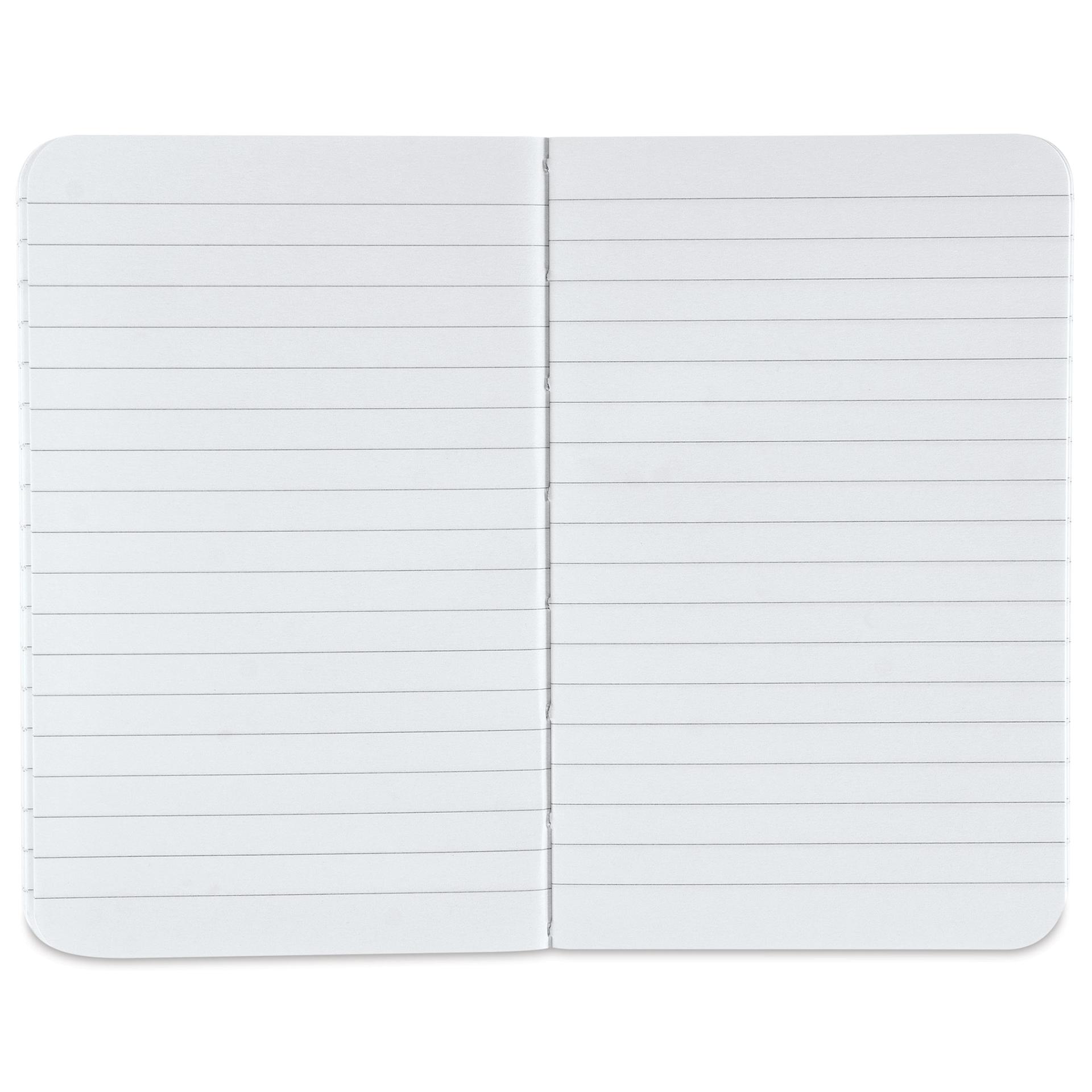 Fabriano Ecoqua Plus Fabric-Bound Notebook - Lime, 3-1/2" x 5-1/2", Lined, open