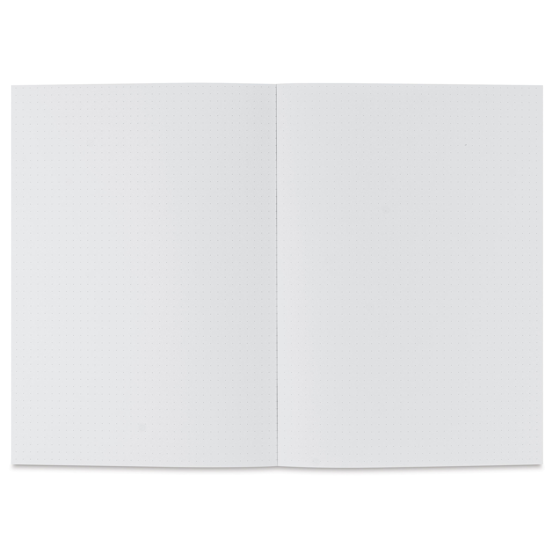 Fabriano Ecoqua Plus Glue-Bound Notebook - Black, 5-4/5" x 8-1/4", Dot Grid, open