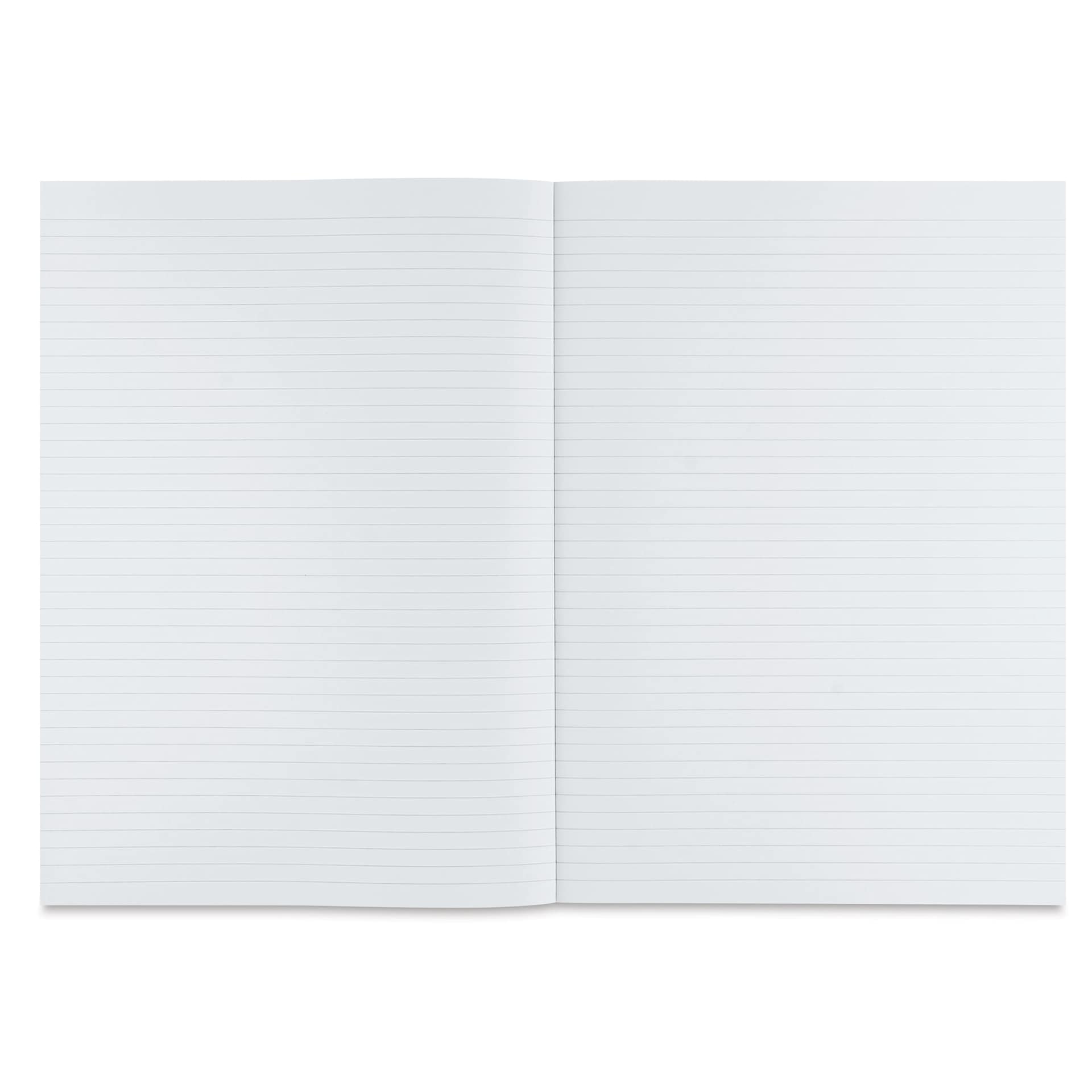 Fabriano Ecoqua Plus Glue-Bound Notebook - Grey, 8-1/4" x 11-7/10", Lined, open