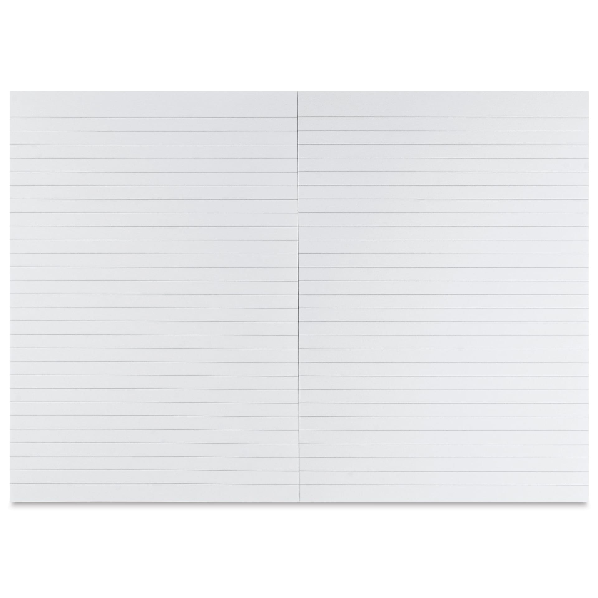 Fabriano Ecoqua Plus Glue-Bound Notebook - Turquoise, 5-4/5" x 8-1/4", Lined, open