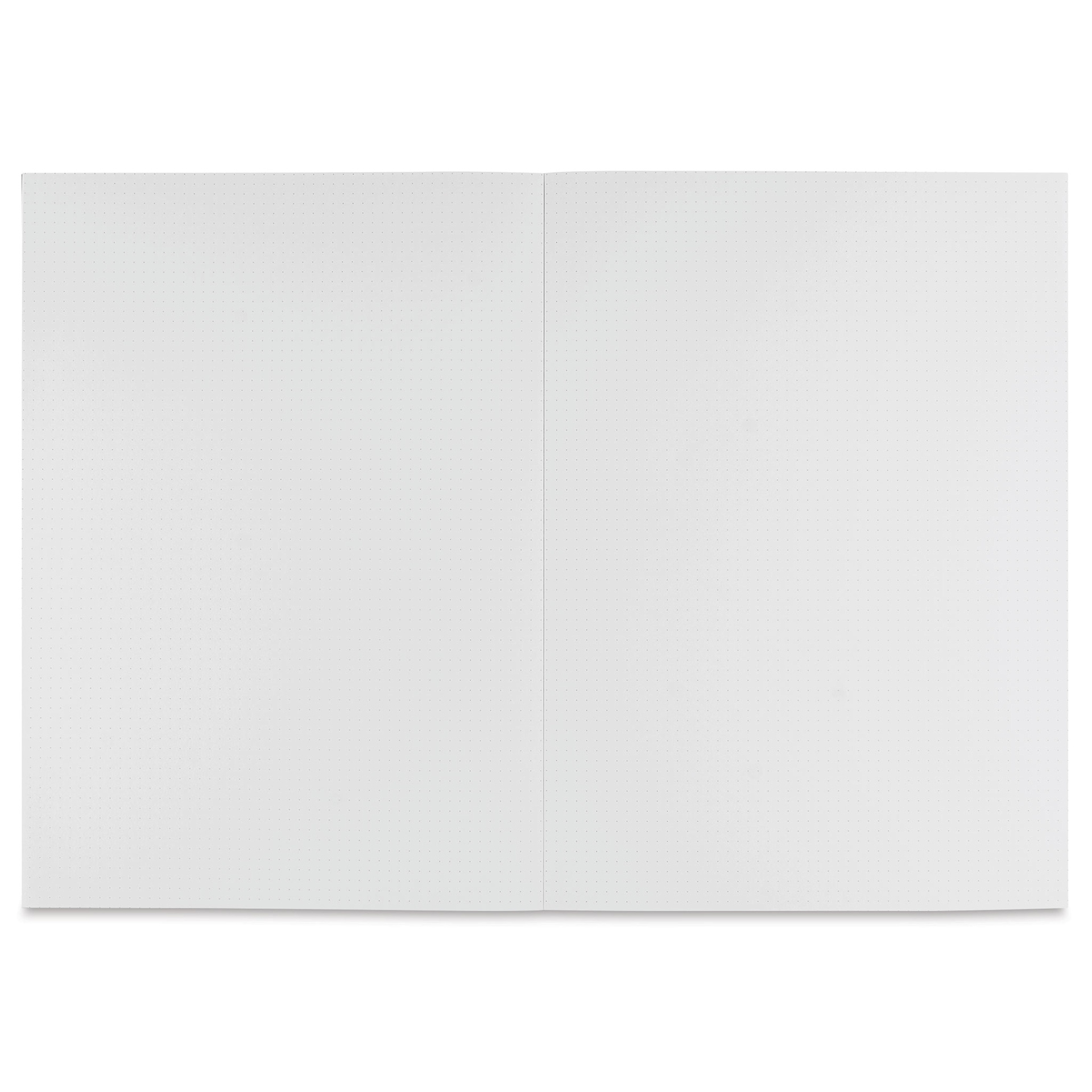 Fabriano Ecoqua Plus Glue-Bound Notebook - Navy, 8-1/4" x 11-7/10", Dot Grid, open