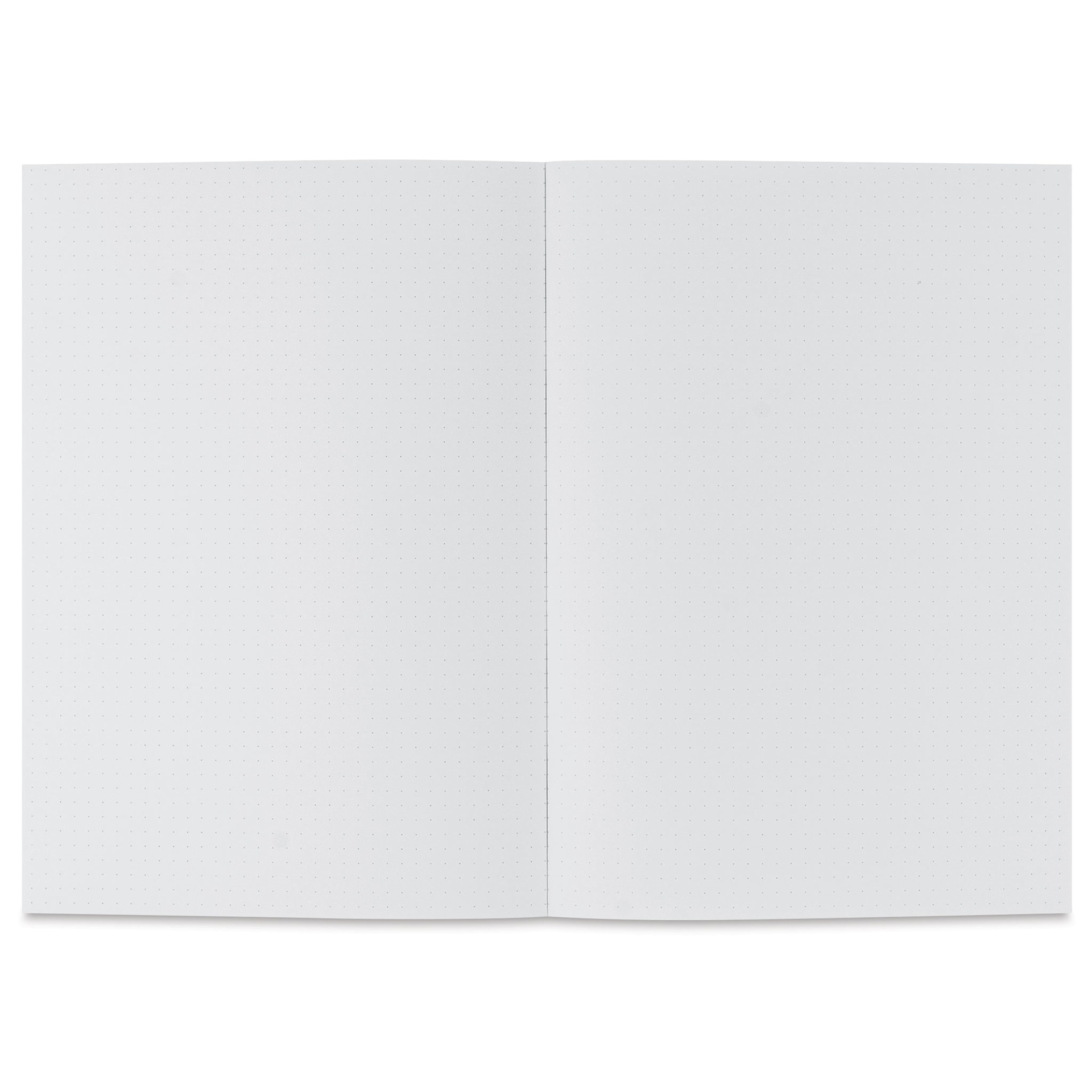 Fabriano Ecoqua Plus Glue-Bound Notebook - Navy, 5-4/5" x 8-1/4", Dot Grid, open
