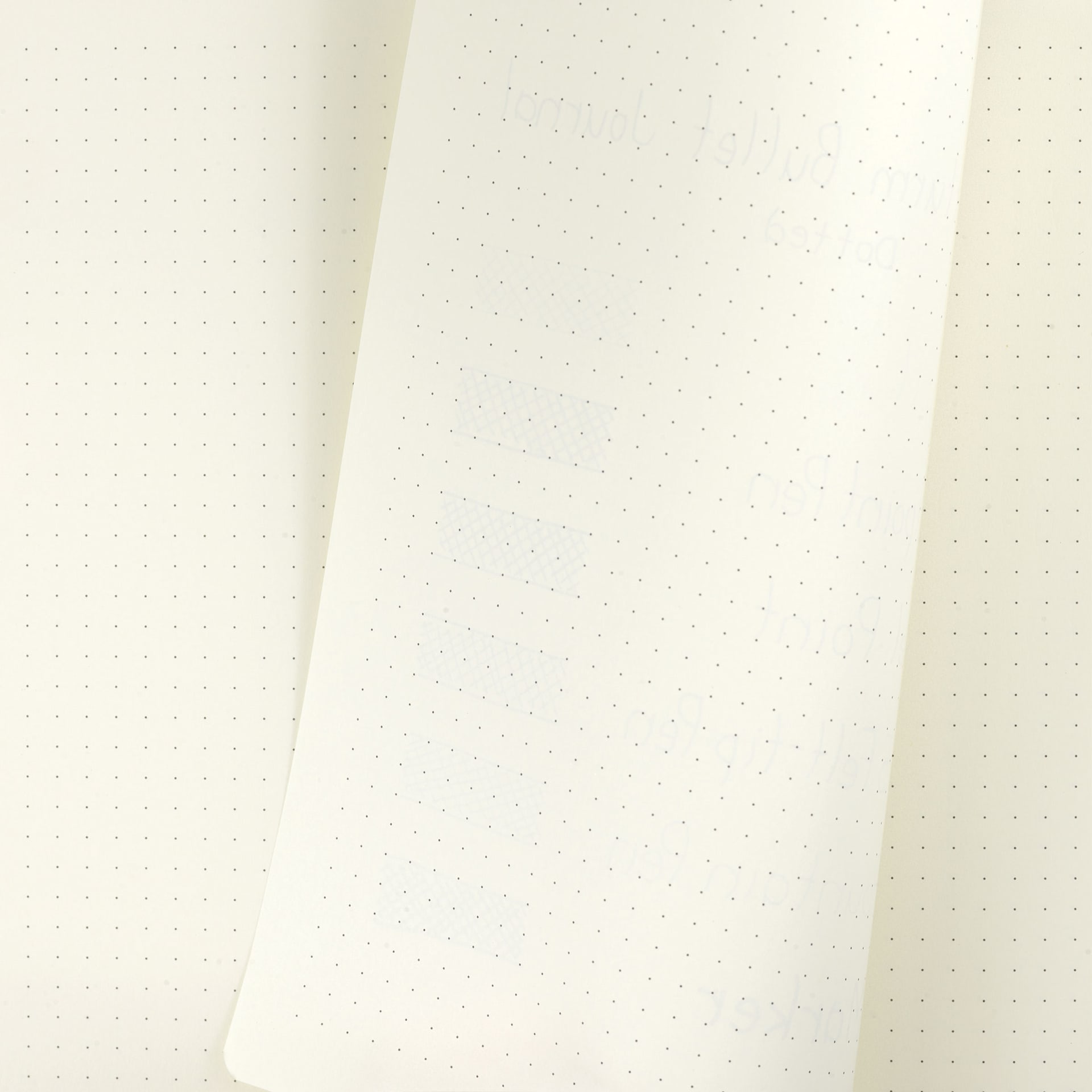 Leuchtturm1917 Bullet Journal Edition 2, bleed of pen marks on dotted paper