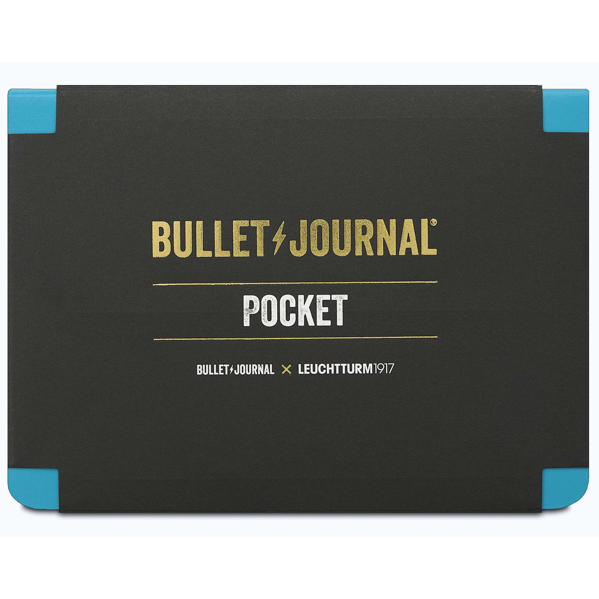 Leuchtturm1917 Bullet Journal Pocket Edition, Turquoise, Pkg of 3, front of packaging