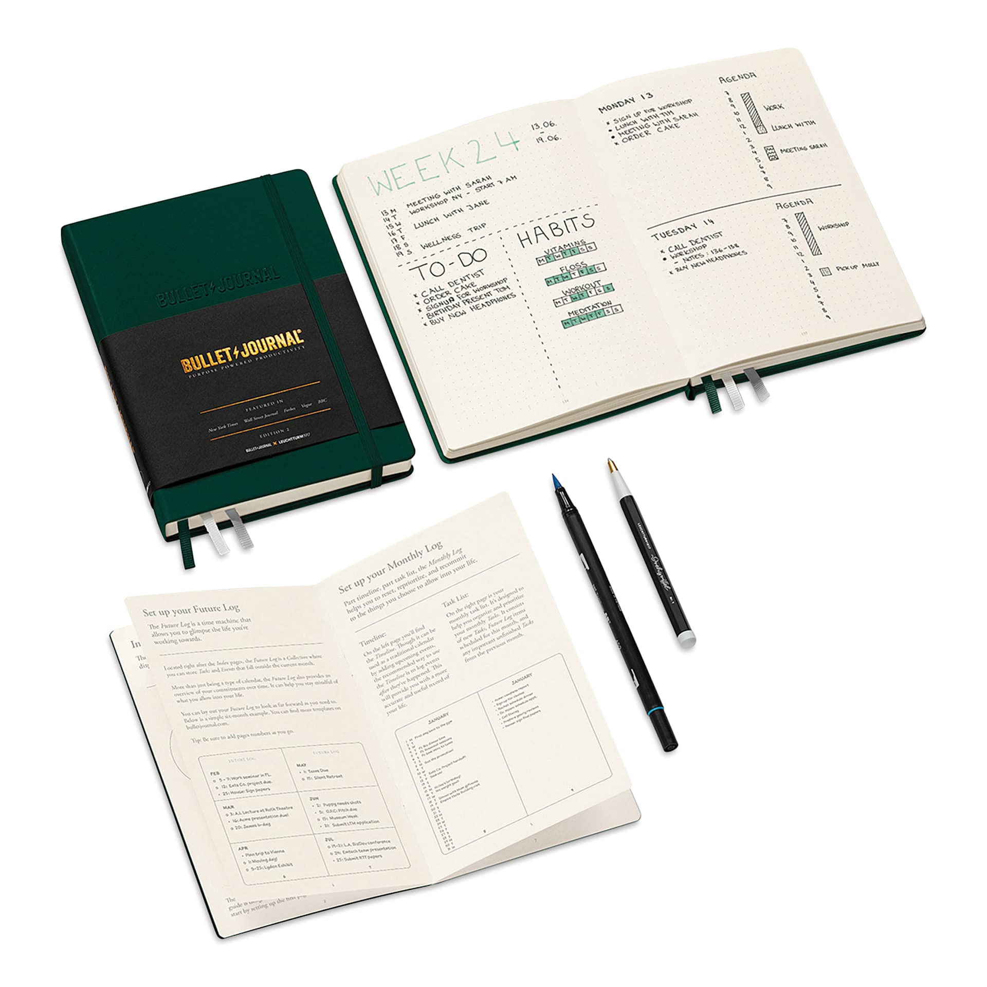 Leuchtturm1917 Bullet Journal Edition 2 - Green, 6" x 8"