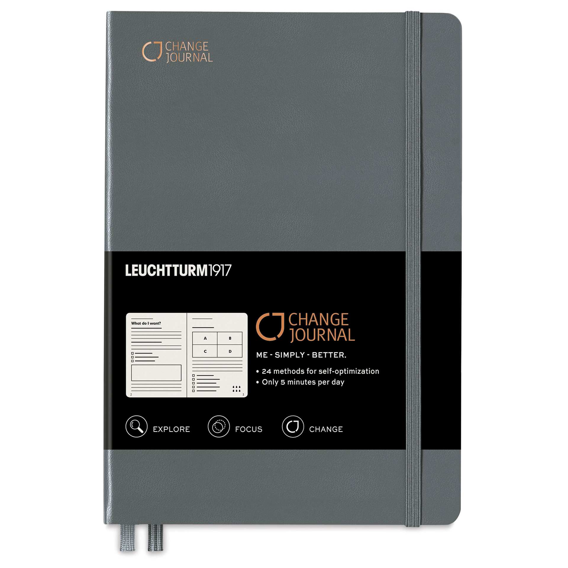 Leuchtturm1917 Change Journal - Anthracite, 5-3/4" x 8-1/4"