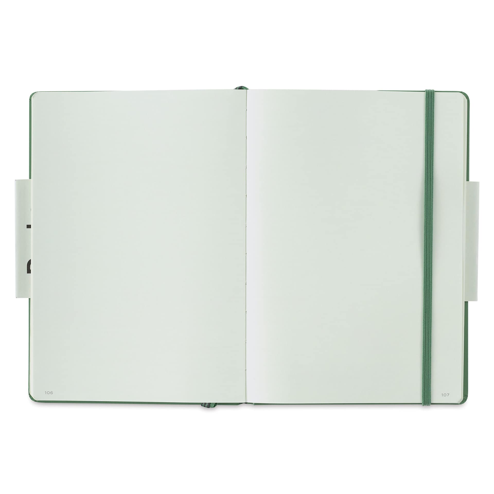 Leuchtturm1917 Edition 120G Notebook - Sage, 5-3/4" x 8-1/4", Blank (open to show paper)