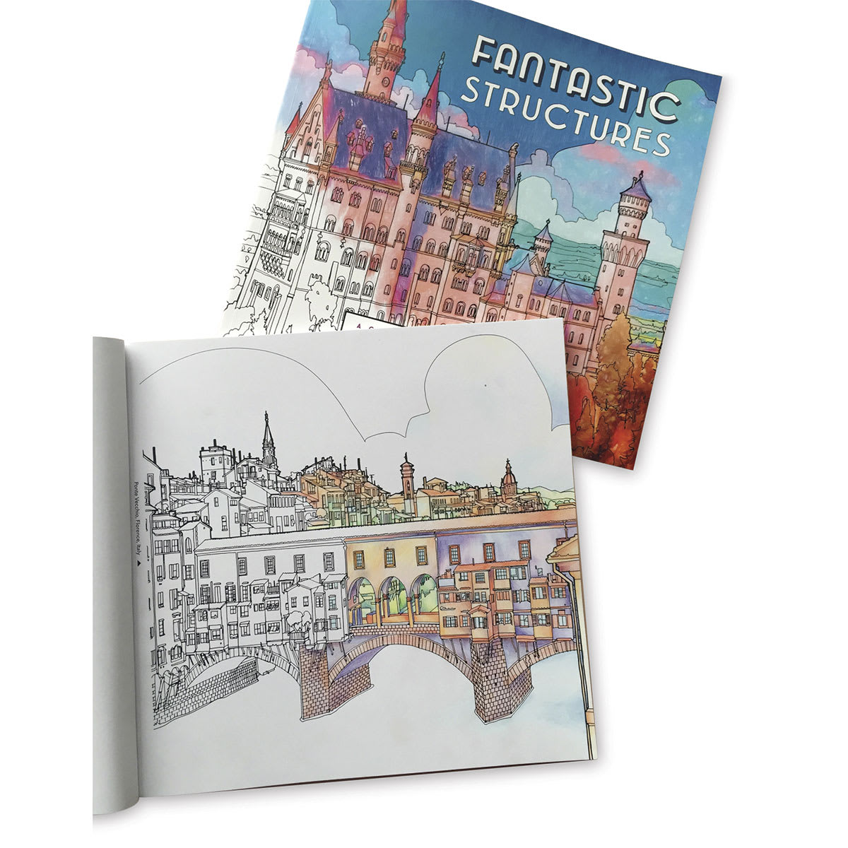 Fantastic Structures: A Coloring Book of Amazing Buildings Real and Imagined - Ponte Vecchio