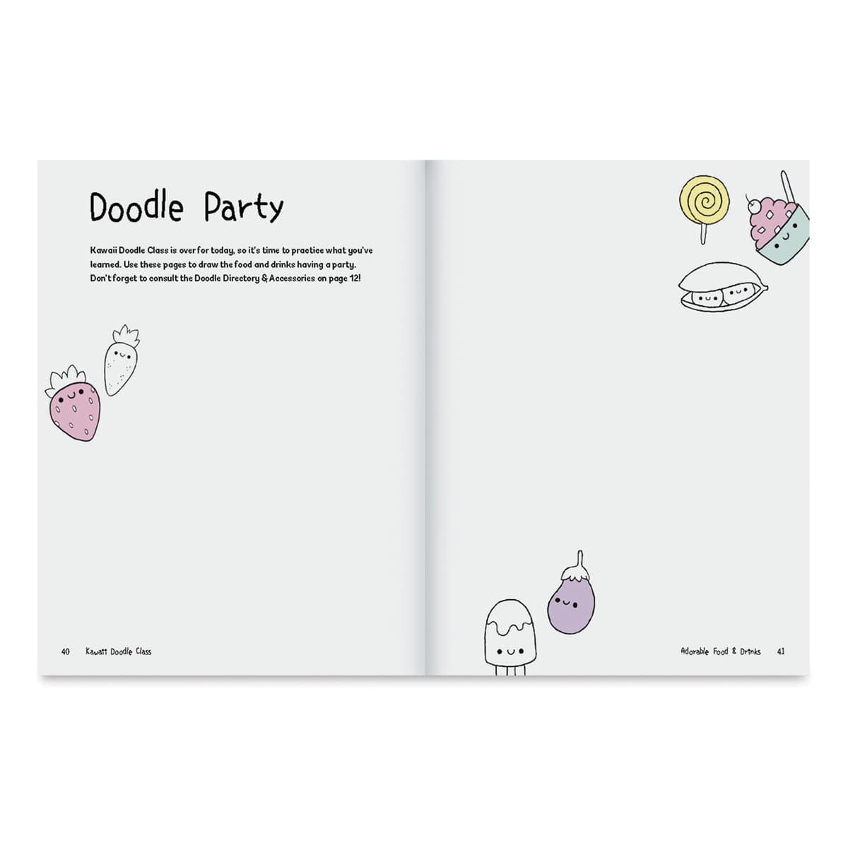 Kawaii Doodle Class - Activity or Practice page spread